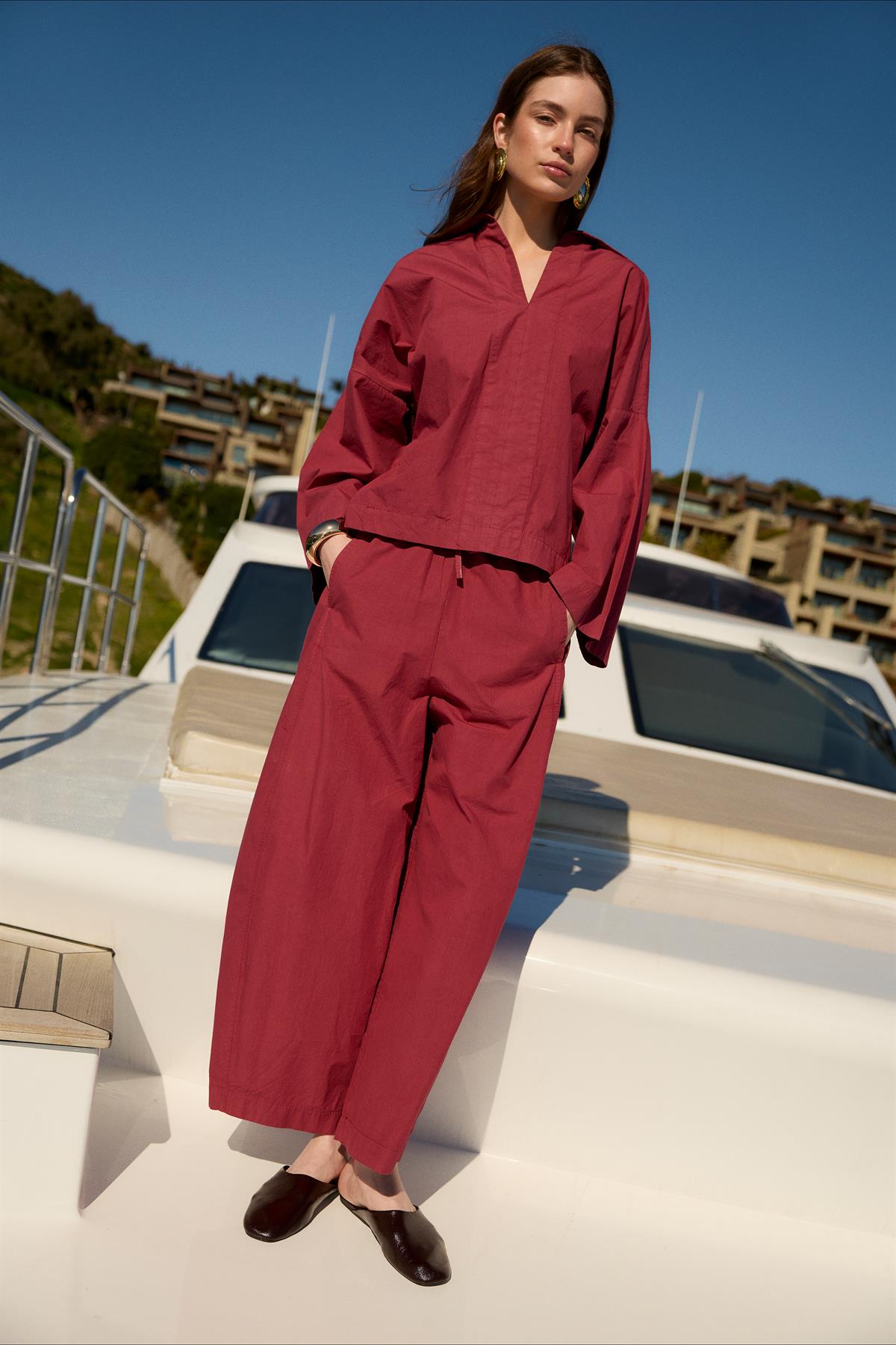 51121 GÖMLEK PANTOLON TAKIM BORDO