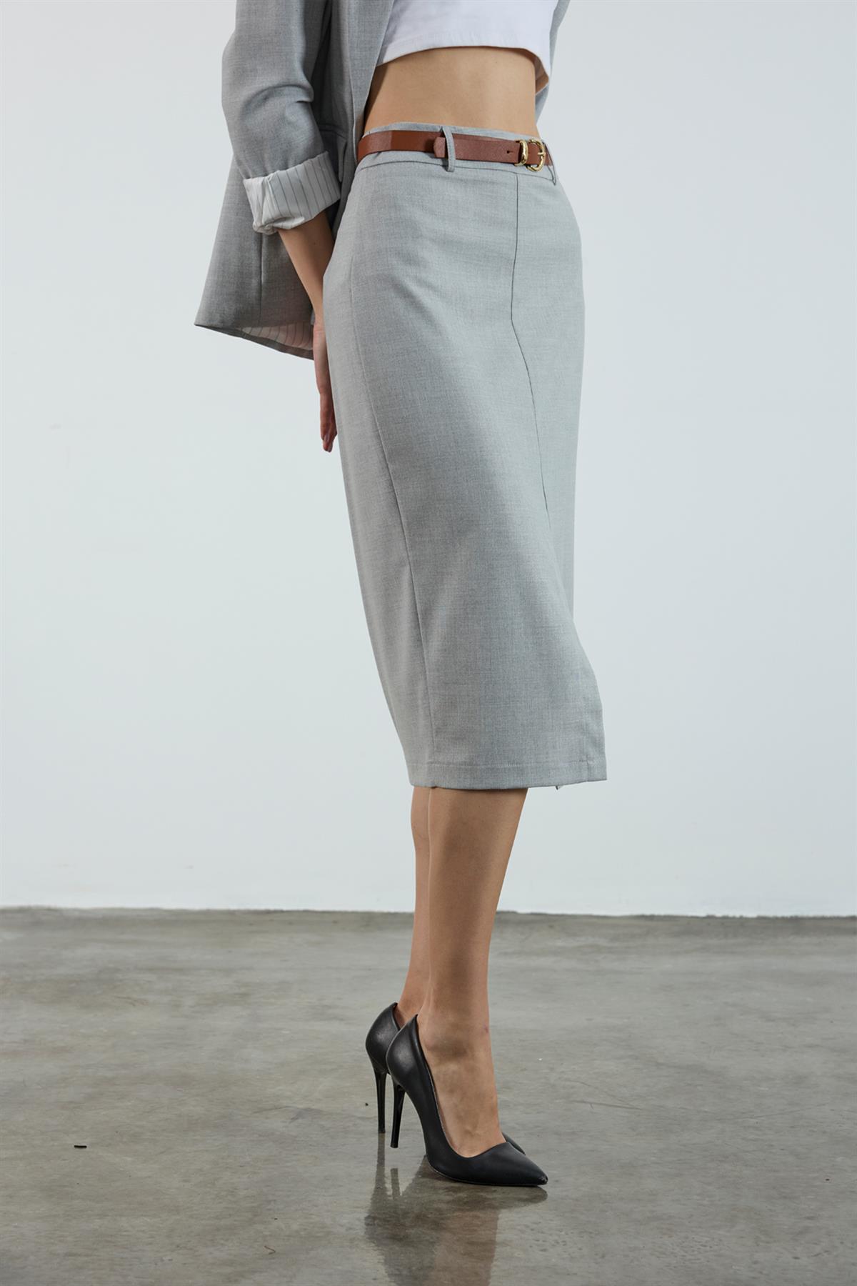 3261 POLİVİSKON ETEK GRİ