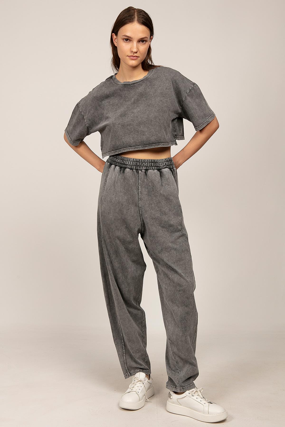 0057 ŞALVAR TİŞÖRT TAKIM ANTRASİT