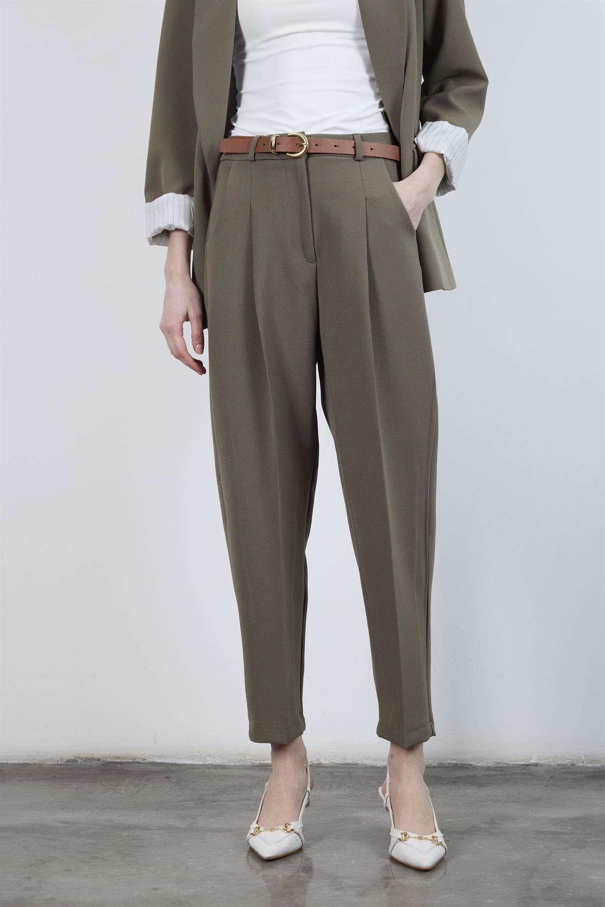 50938 KEMERLİ PANTOLON HAKİ