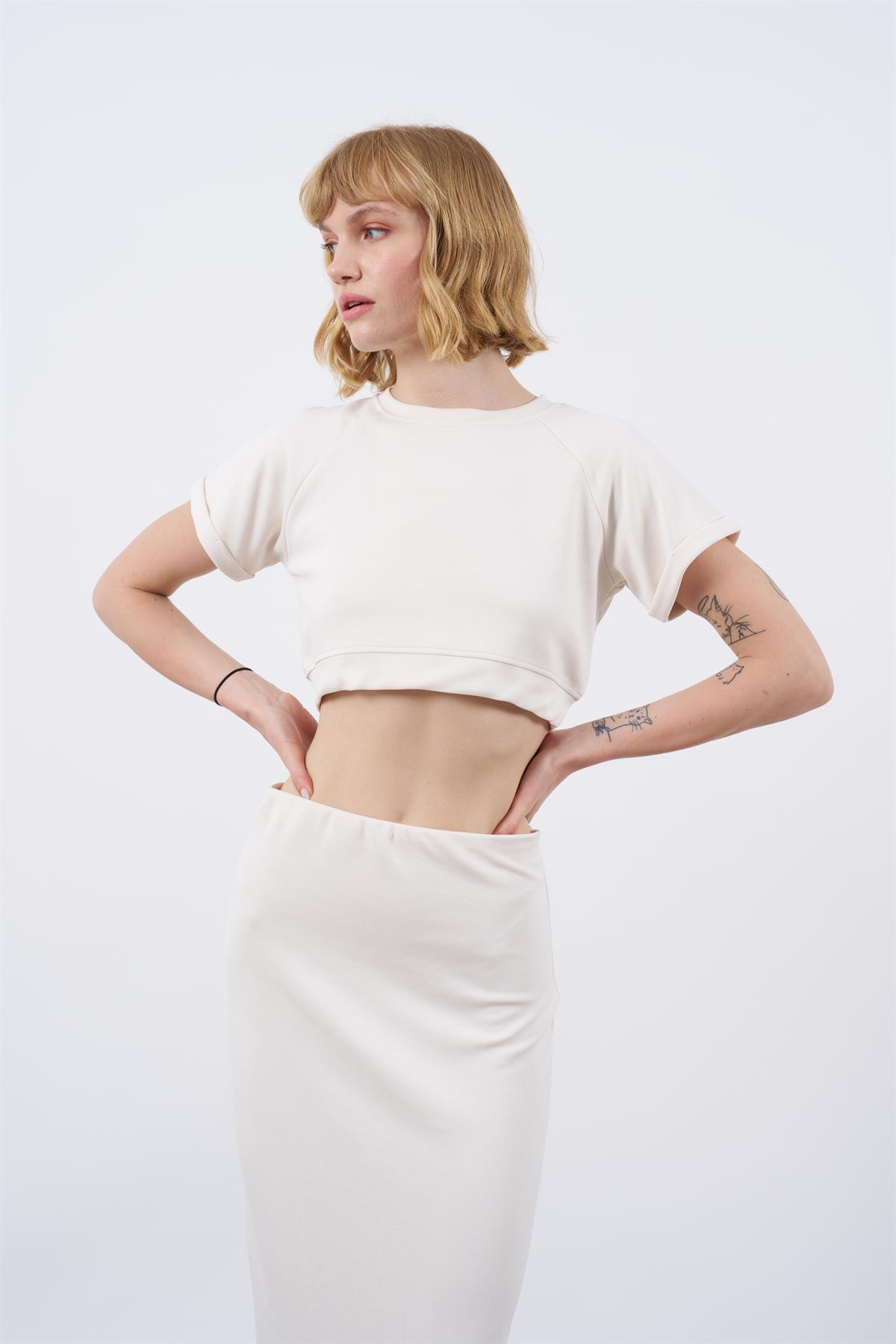 51028 CROP ETEK TAKIM BEYAZ