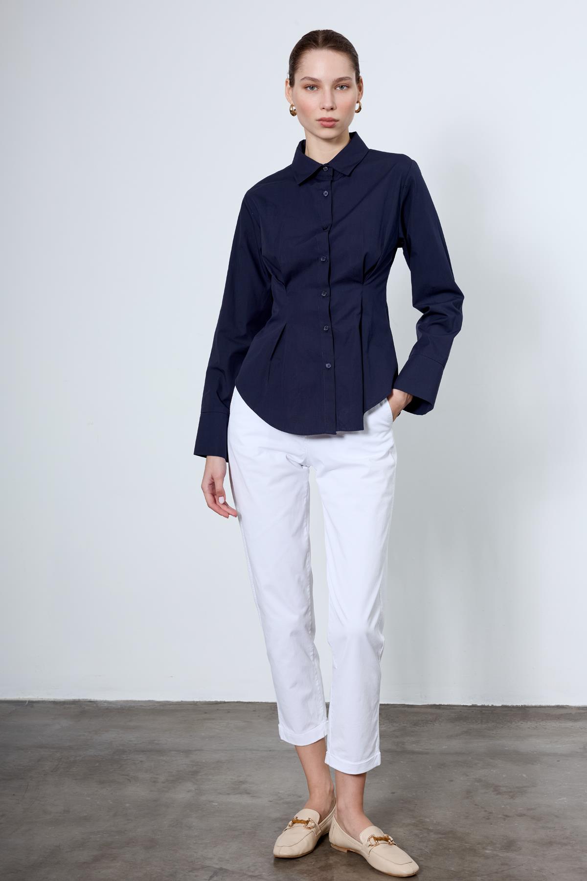 4965 PİLİLİ GÖMLEK LACİVERT