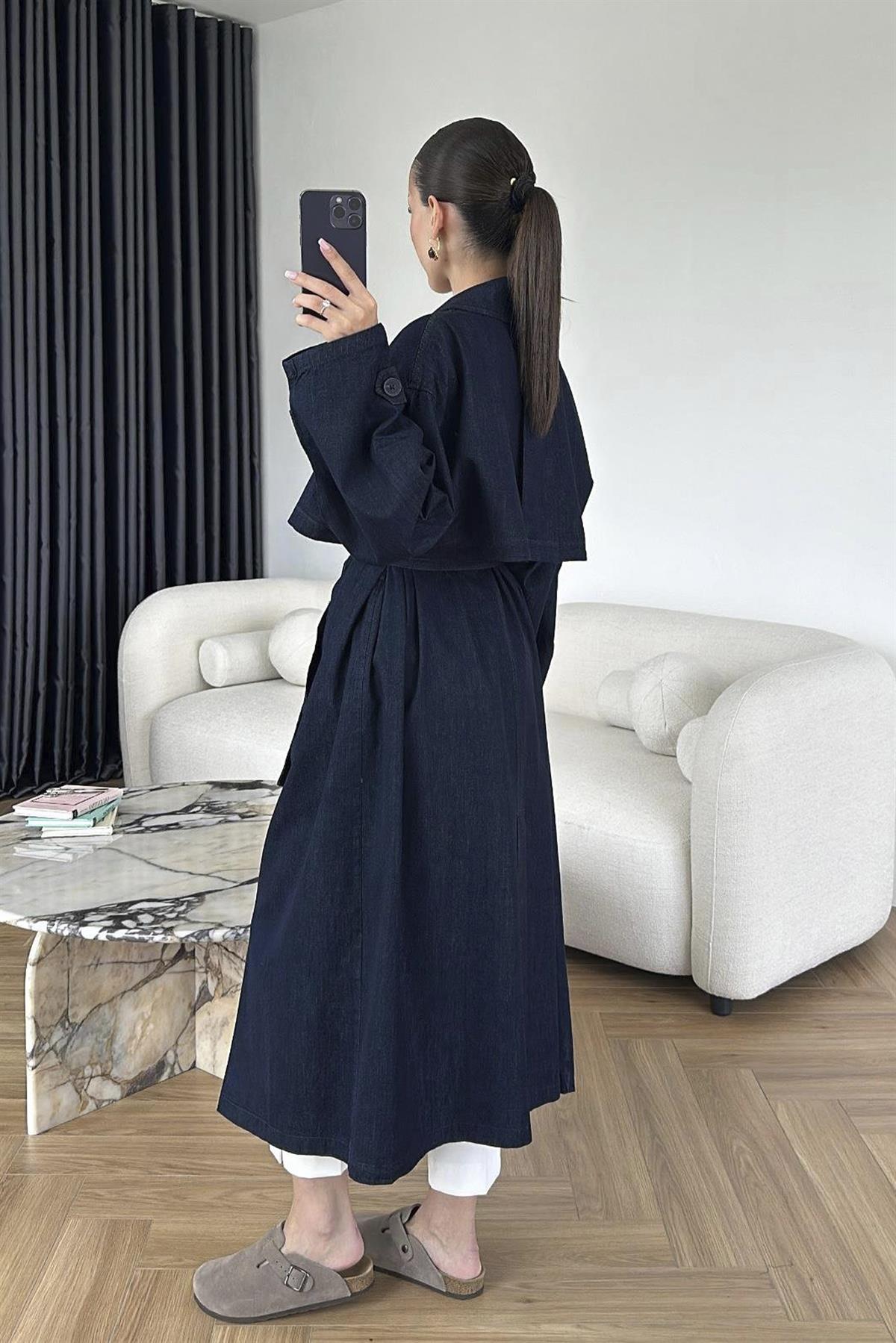 0094 KOT TRENÇ LACİVERT