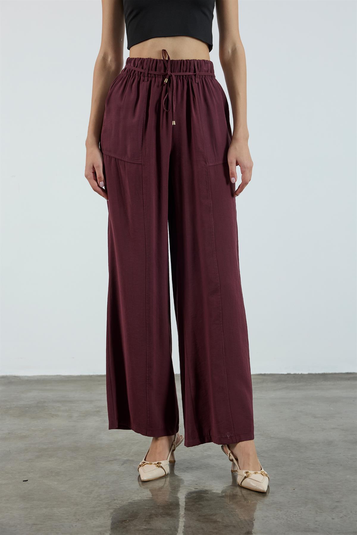 51120 BELİ LASTİKLİ PANTOLON MÜRDÜM