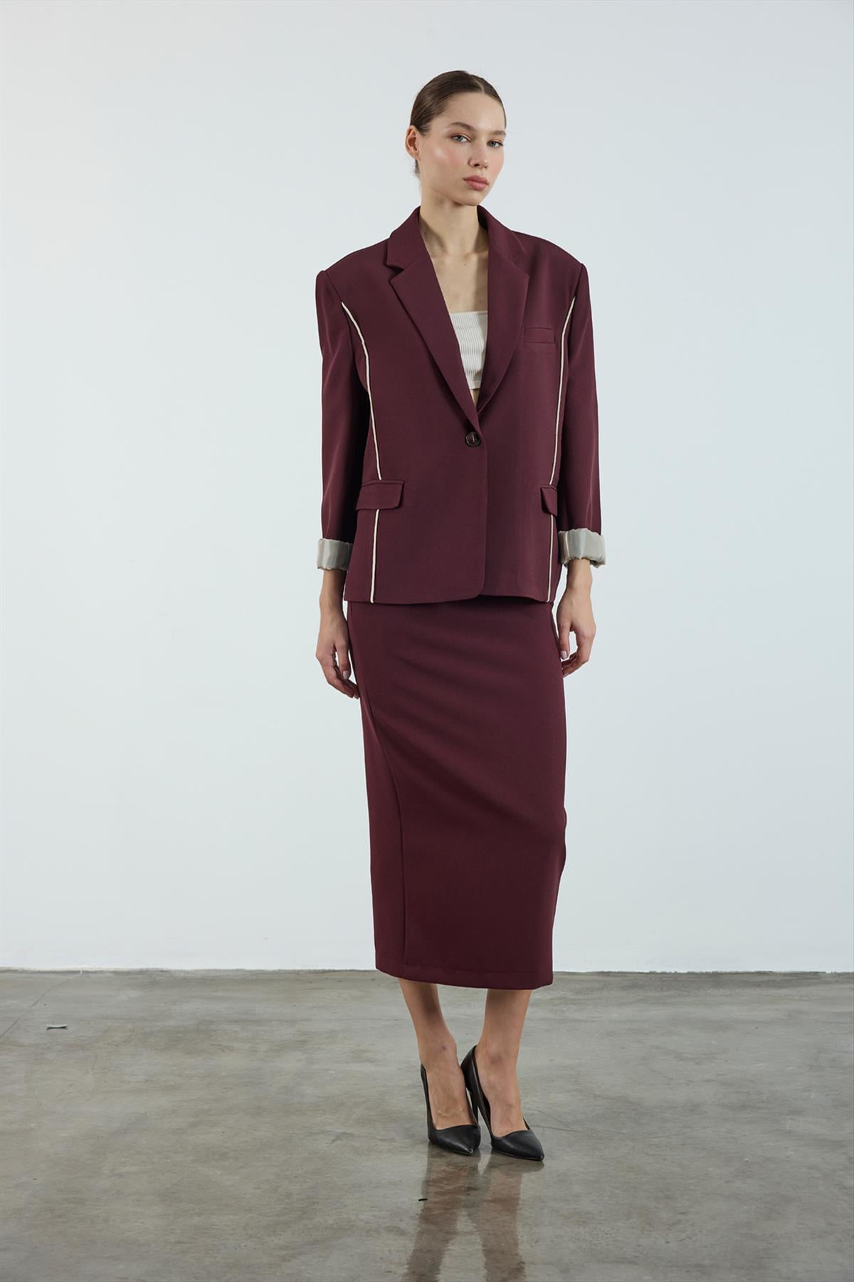 9555 BİYELİ CEKET MÜRDÜM-TAŞ