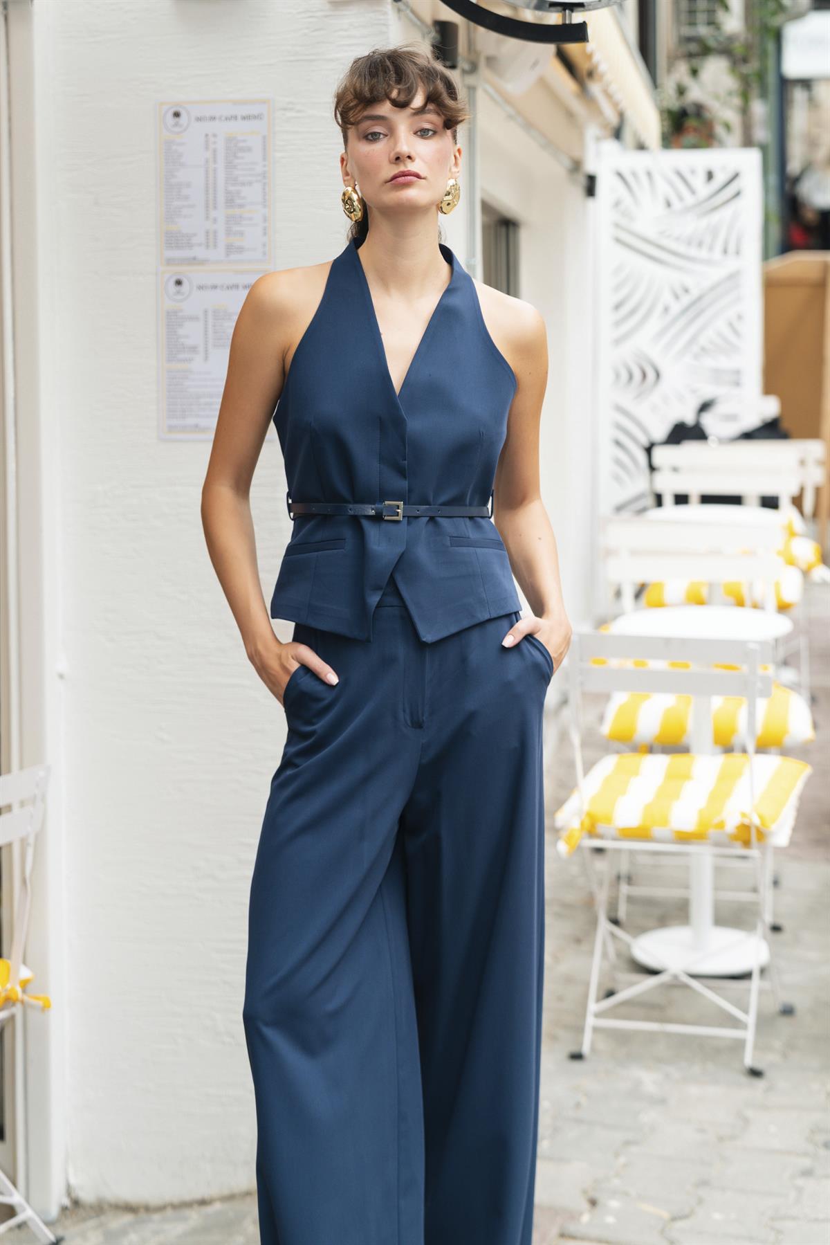 9600 YELEK PANTOLON TAKIM LACİVERT