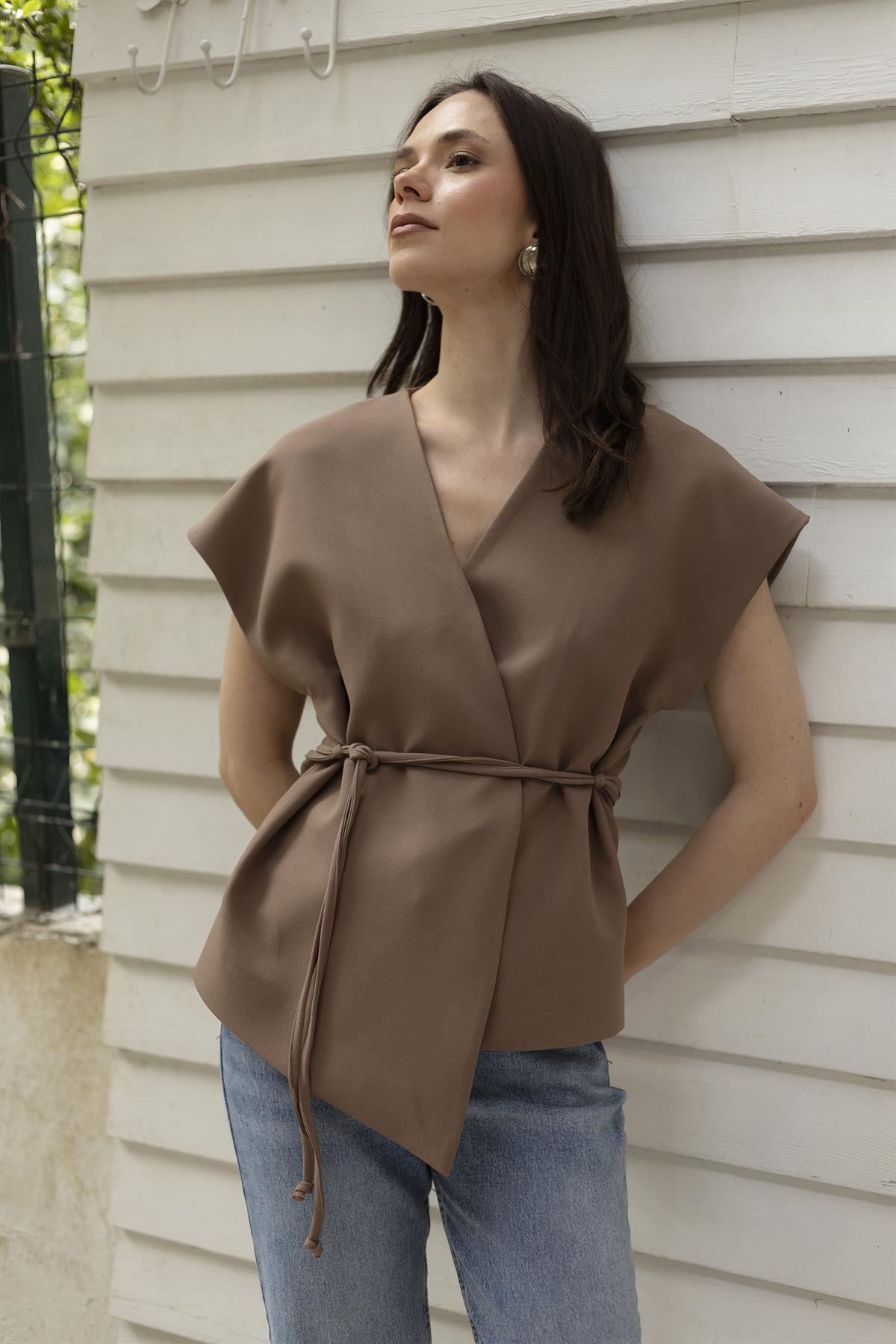 9567 ATLAS YELEK AÇIK KAHVE