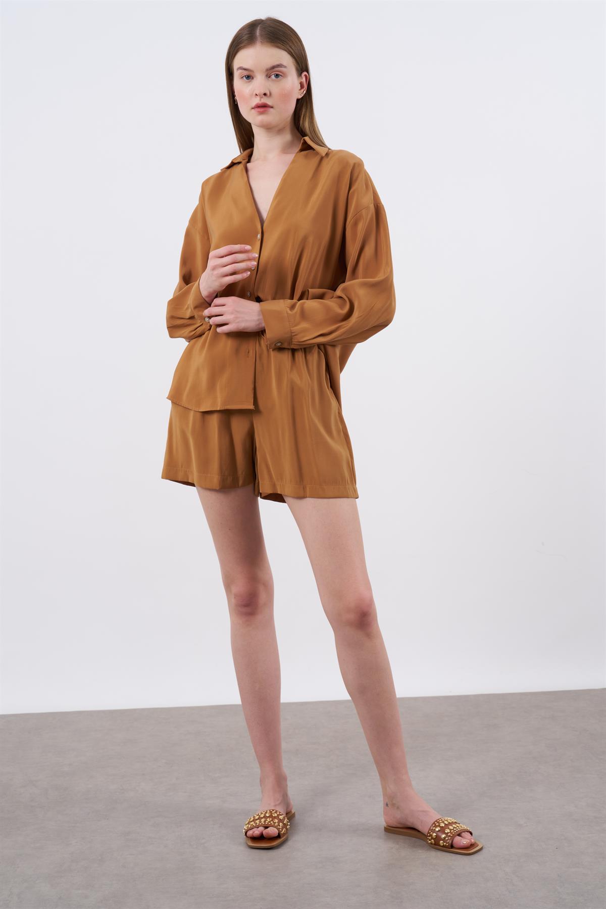 50905 ŞORT GÖMLEK TAKIM(50884) CAMEL