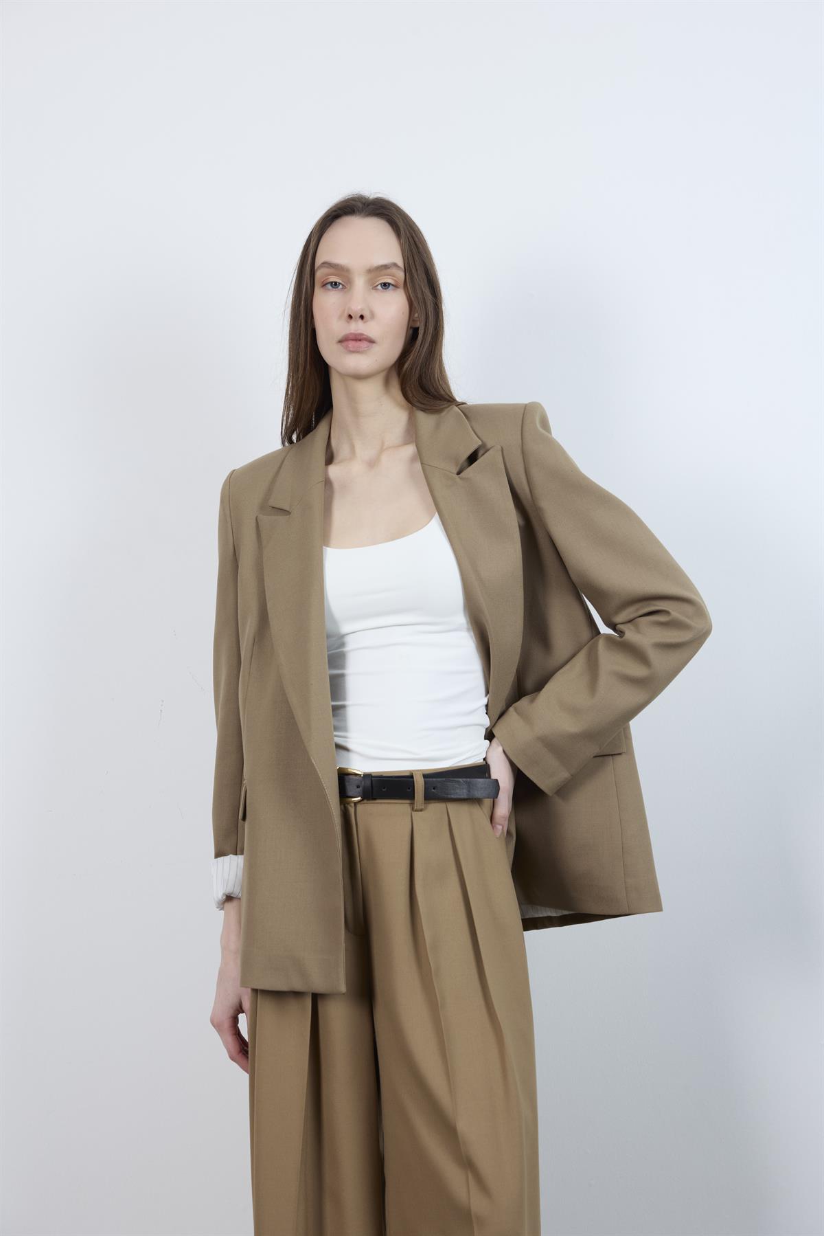 9300 POLİVİSKON CEKET KARAMEL