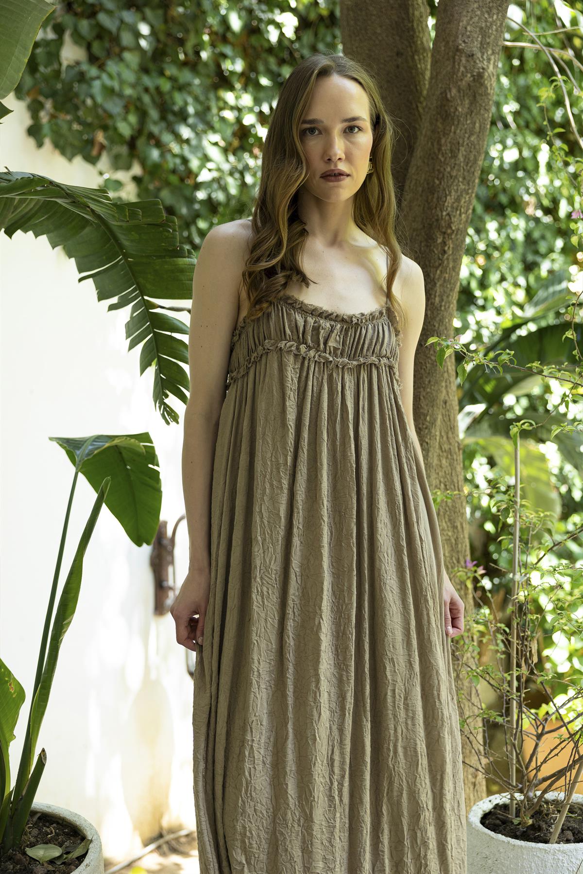 3317 İP ASKILI ELBİSE VİZON