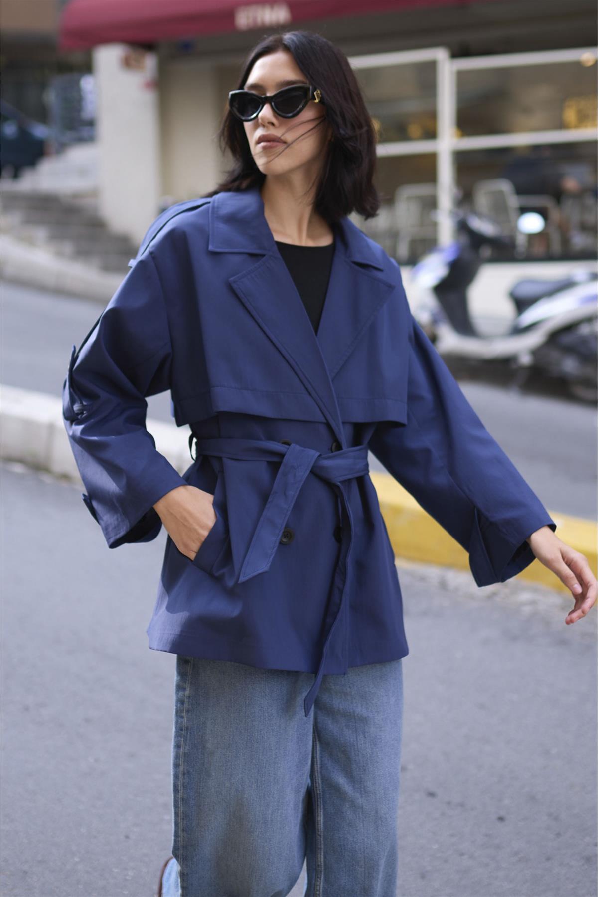 9646 TRENÇ LACİVERT