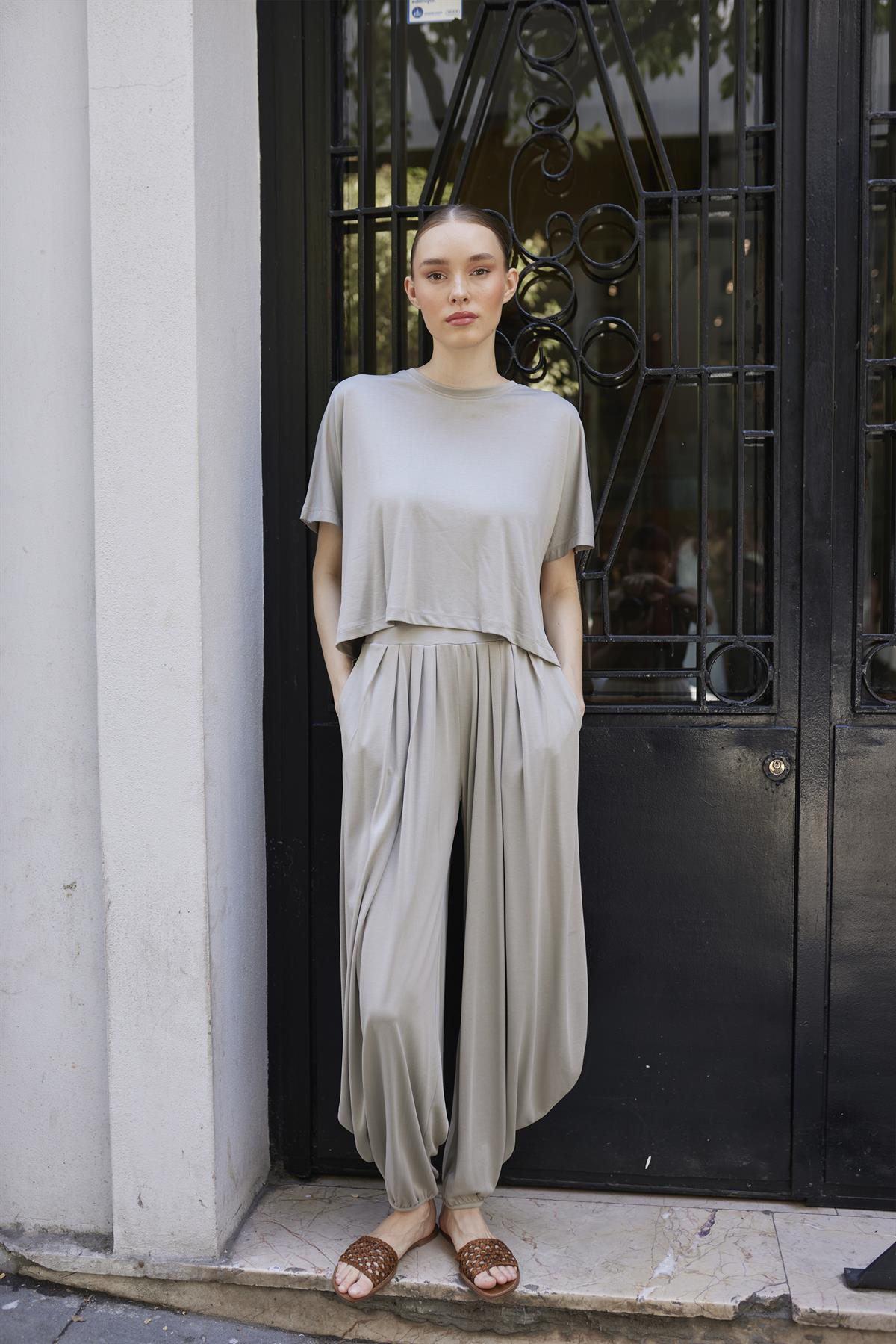 51149 TİŞÖRT PANTOLON TAKIM VİZON