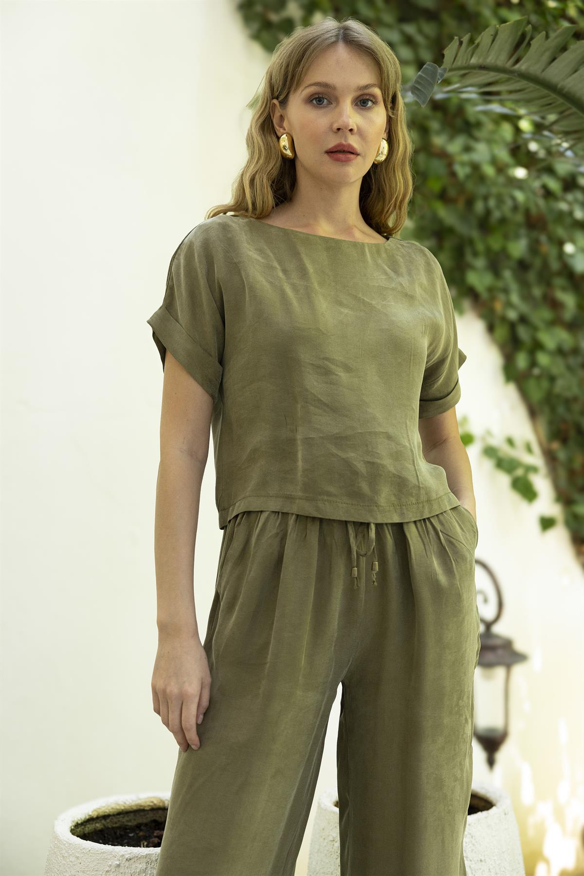 51163 BLUZ PANTOLON TAKIM HAKİ