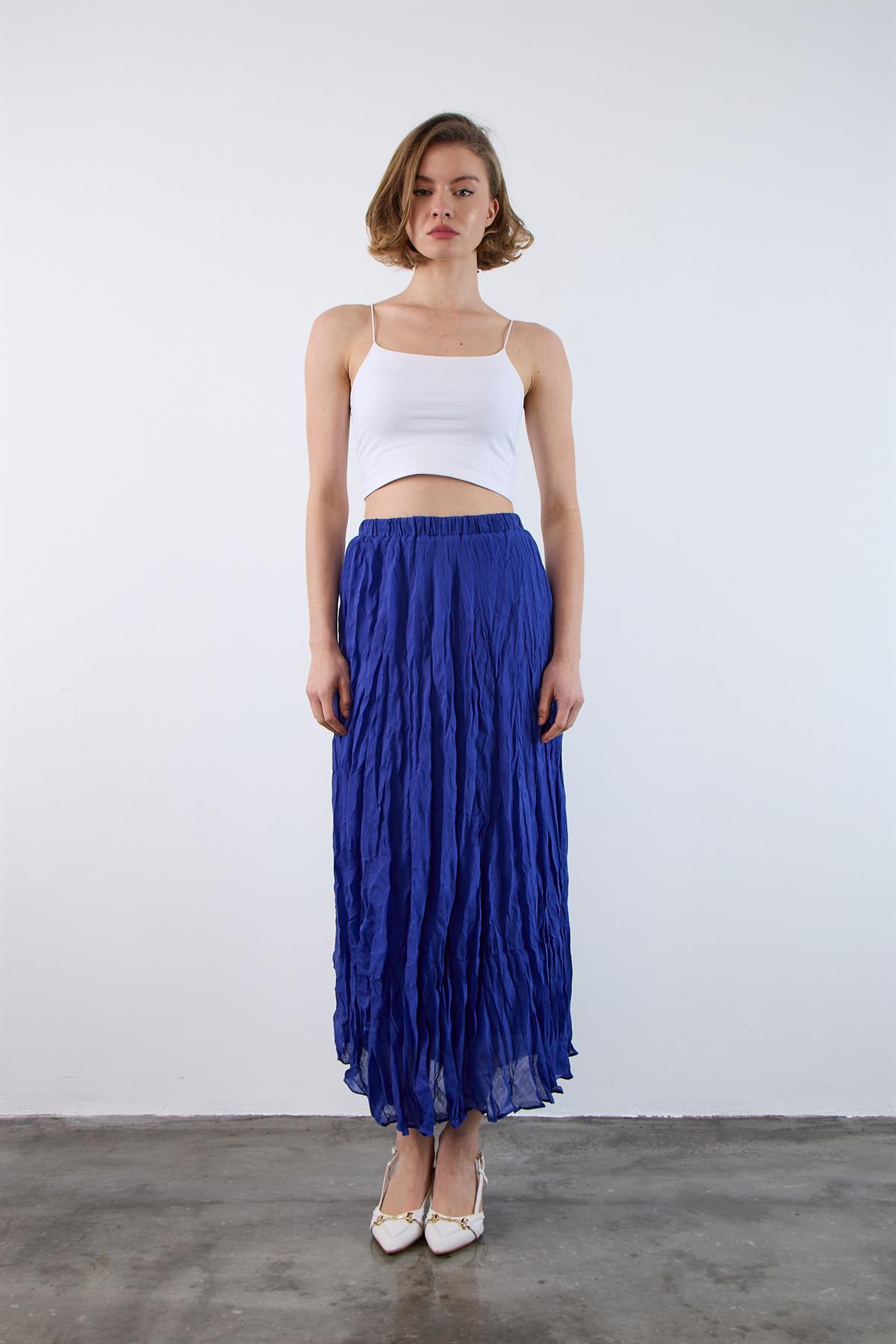 3207 KIRIŞIK ETEK LACİVERT