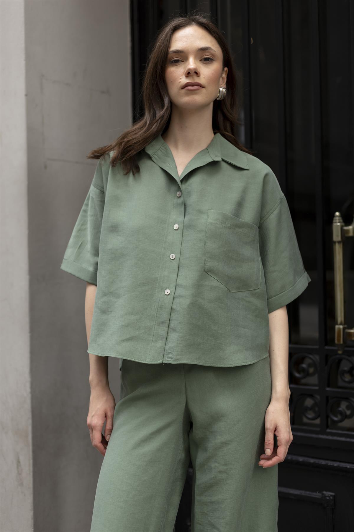 51156 GÖMLEK PANTOLON TAKIM HAKİ