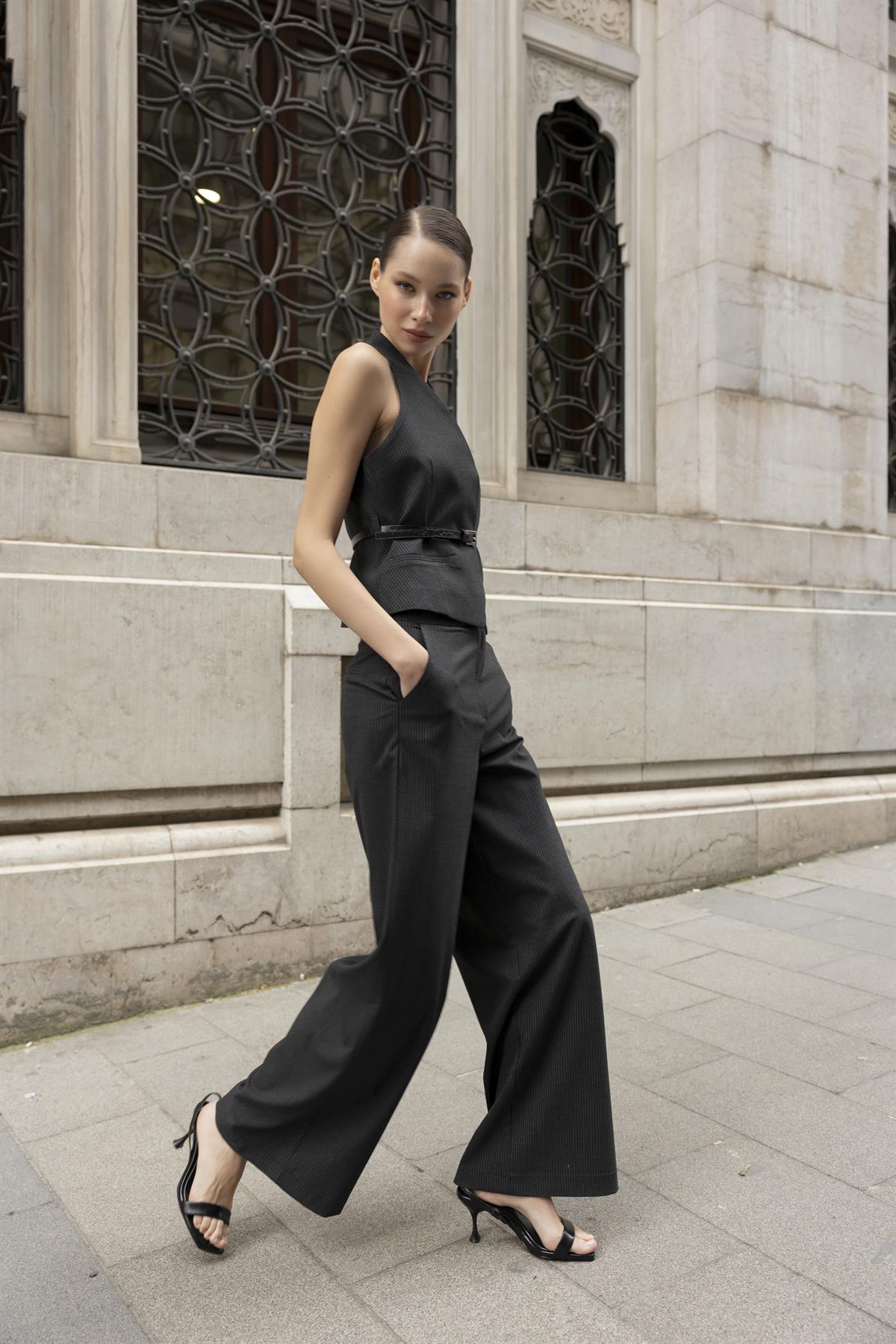 9569 YELEK PANTOLON TAKIM SİYAH