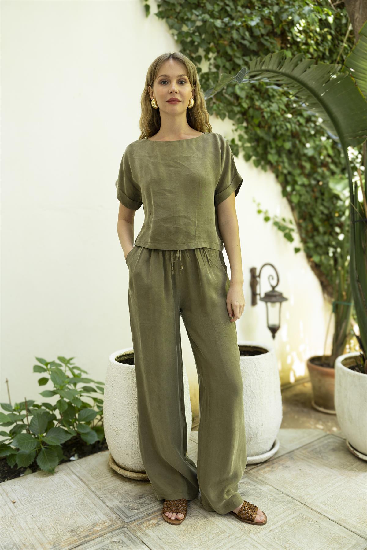 51163 BLUZ PANTOLON TAKIM HAKİ