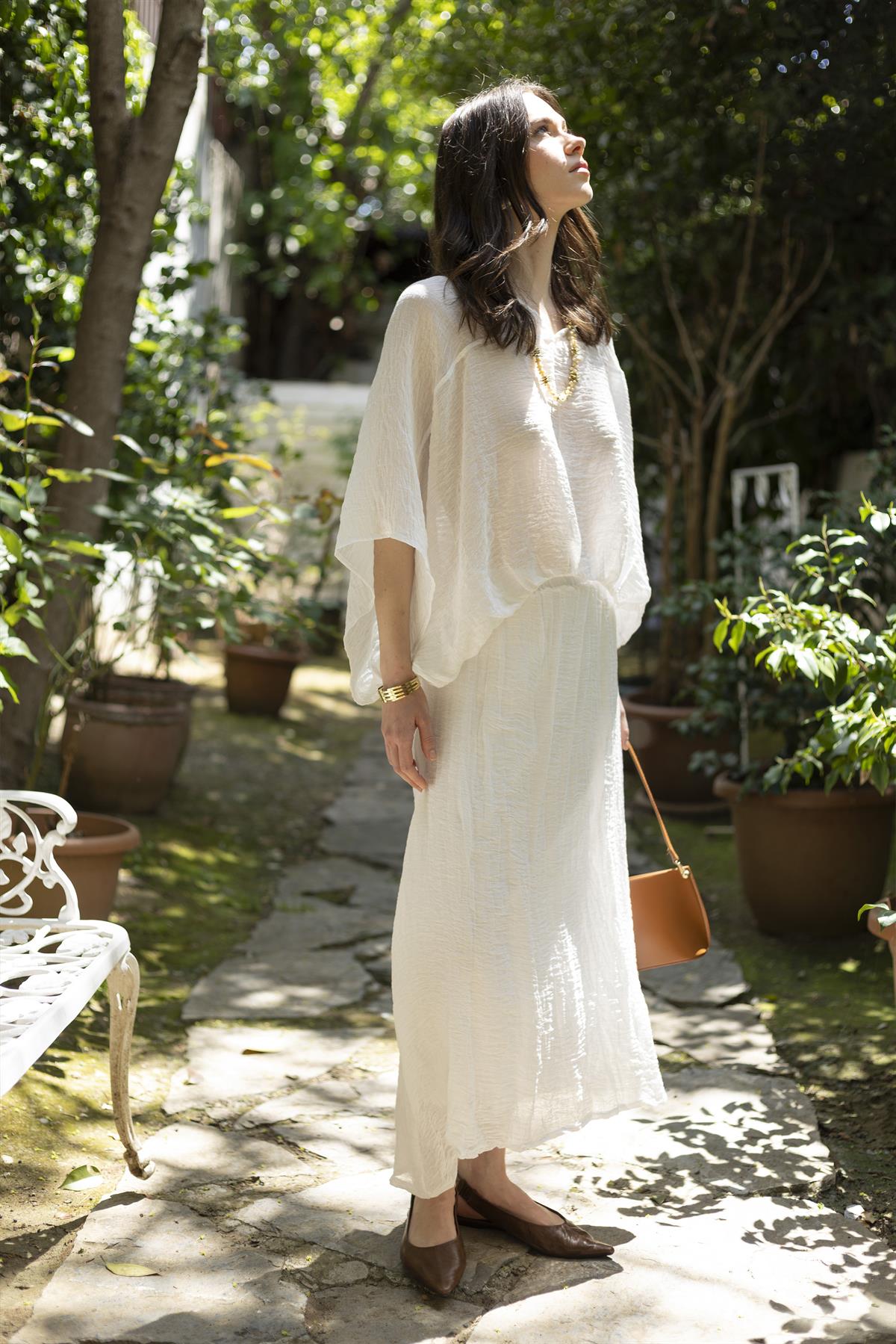 51134 BLUZ ETEK TAKIM BEYAZ