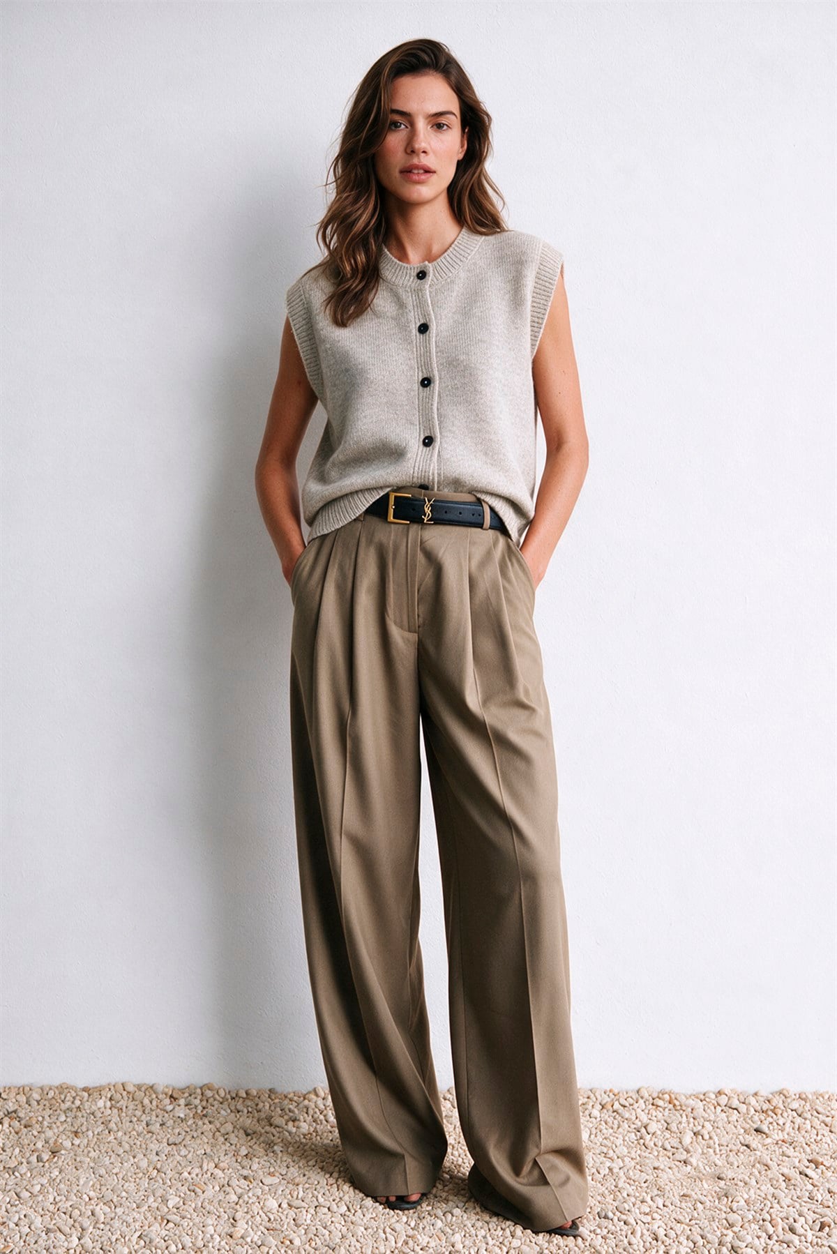 50997 POLİVİSKON PANTOLON KARAMEL