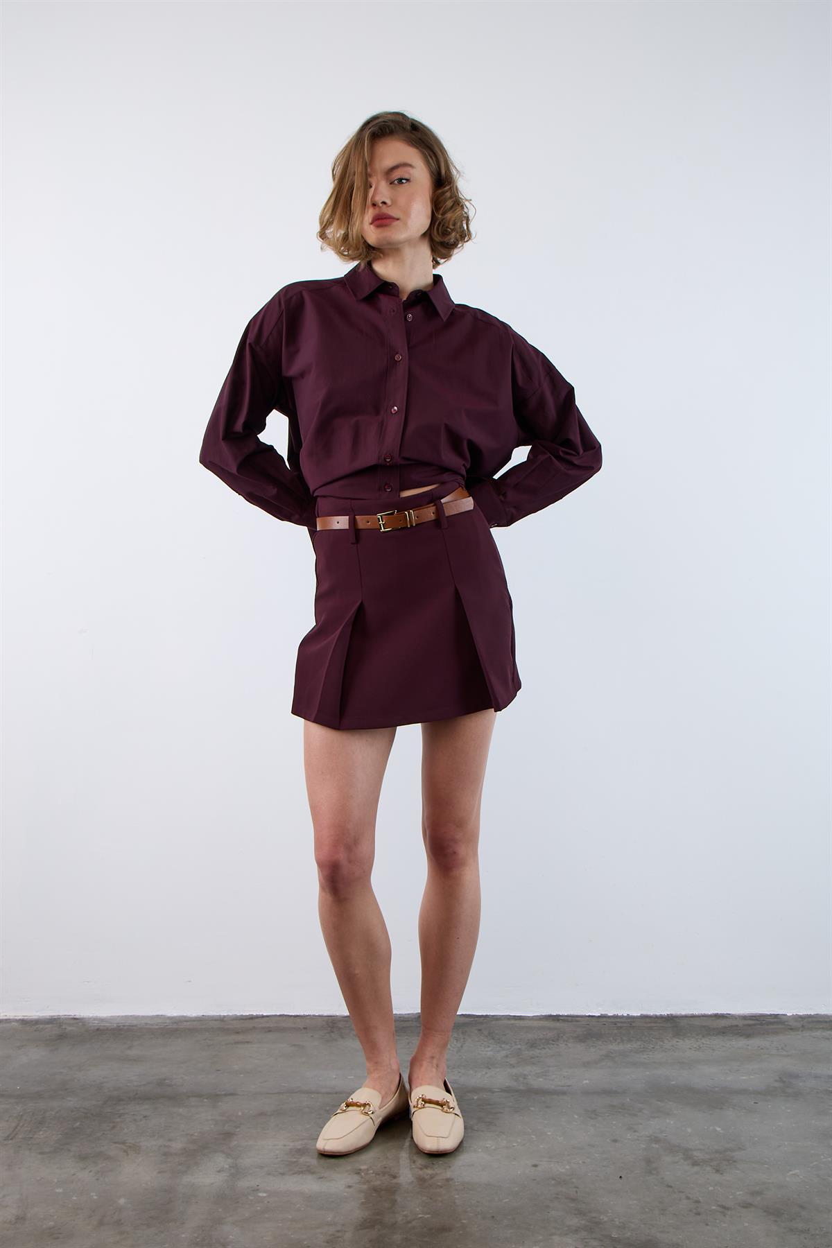 4943 POPLİN GÖMLEK MÜRDÜM