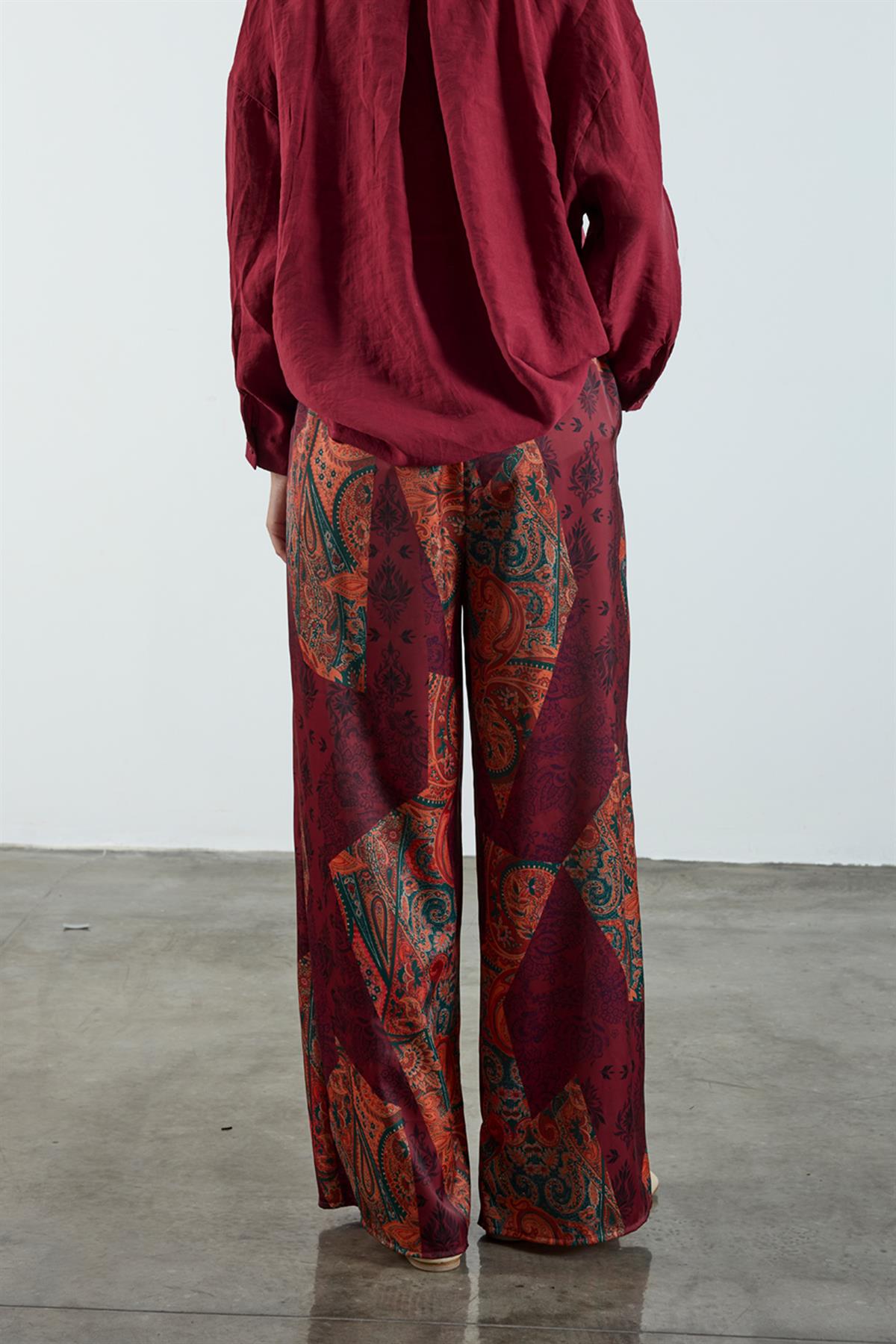 51139 EMPİRME SATEN PANTOLON MÜRDÜM