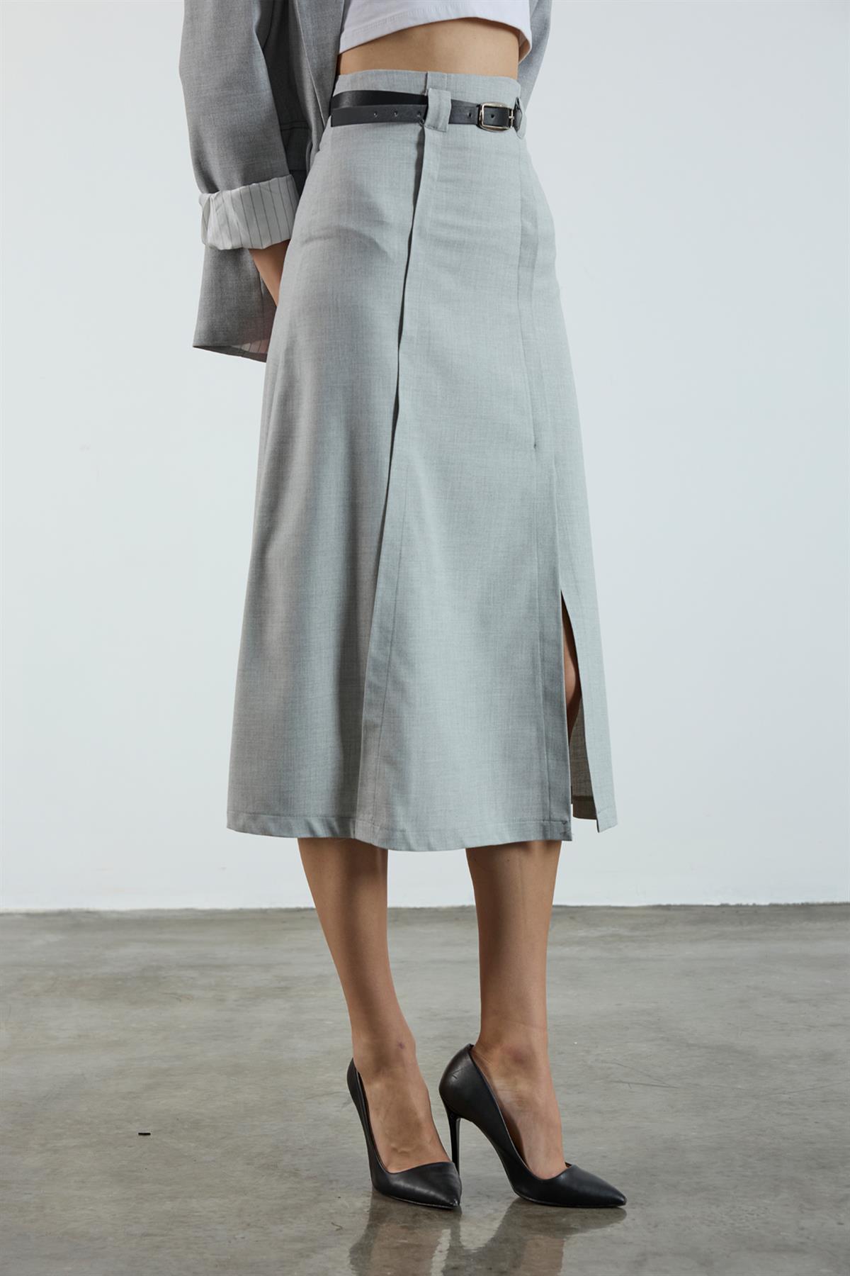 3274 ALLERLİ ETEK AÇIK GRİ