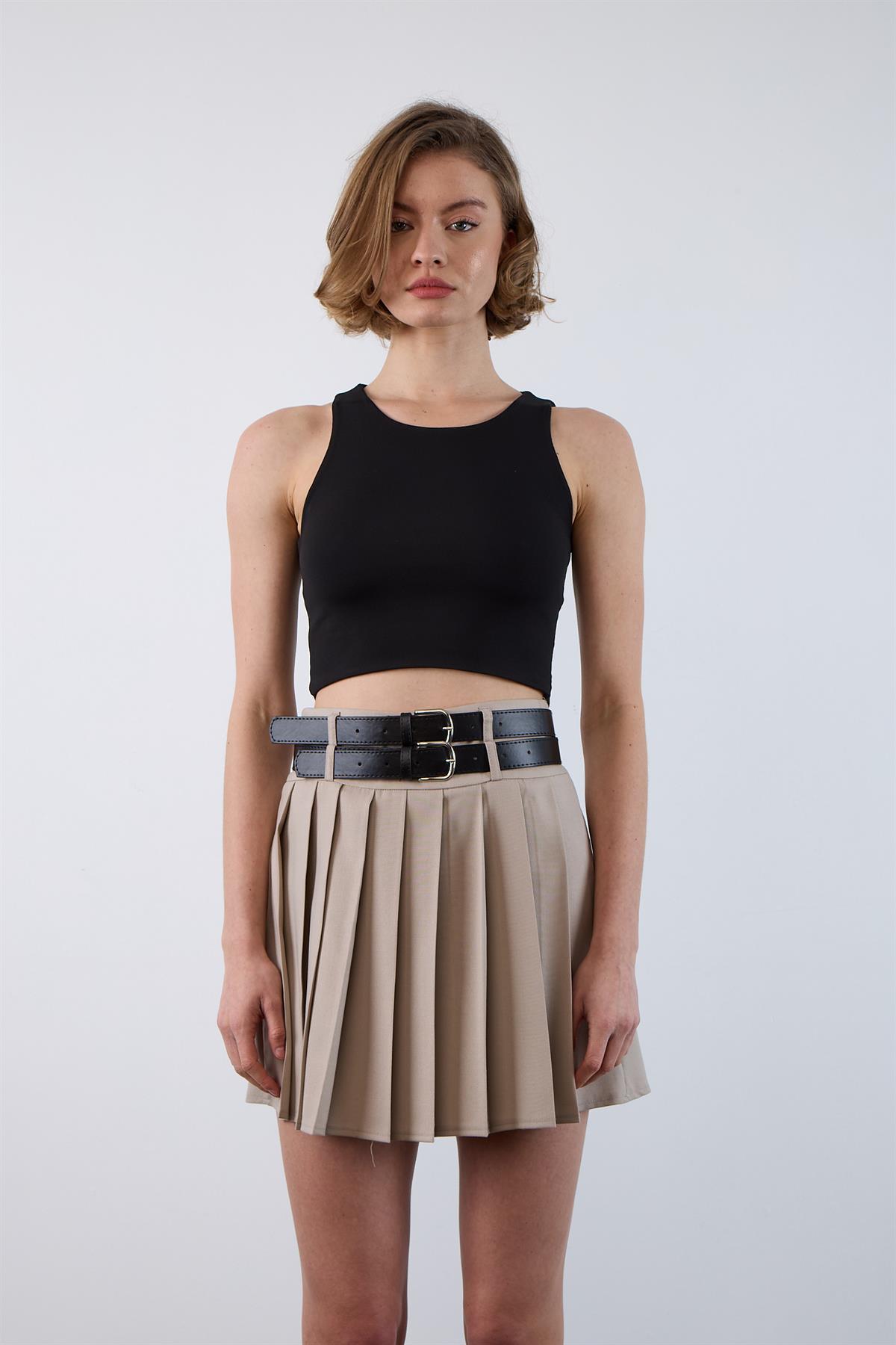 3239 PİLİLİ ÇİFT KEMERLİ ETEK TAŞ