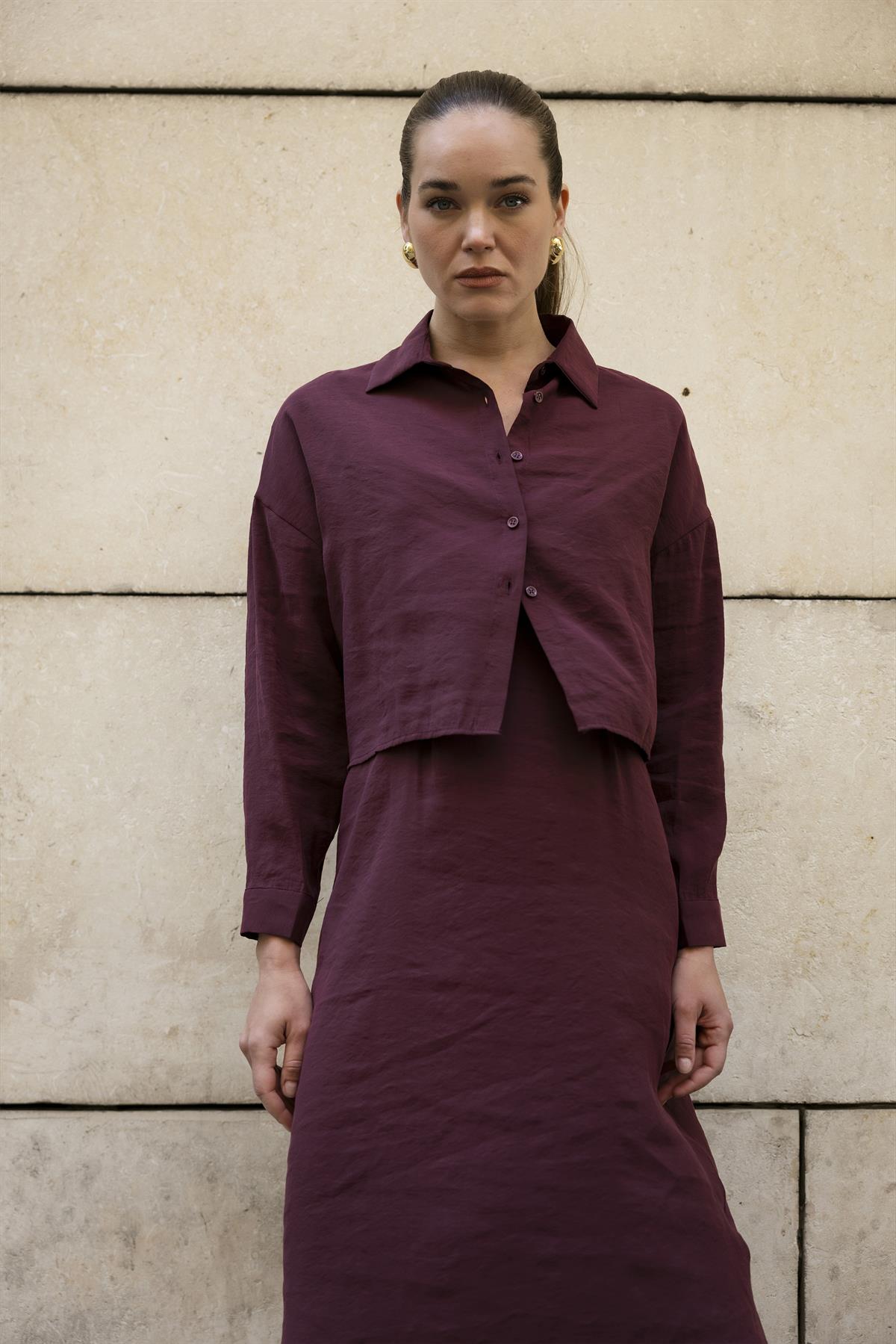 51153 GÖMLEK ELBİSE TAKIM MÜRDÜM