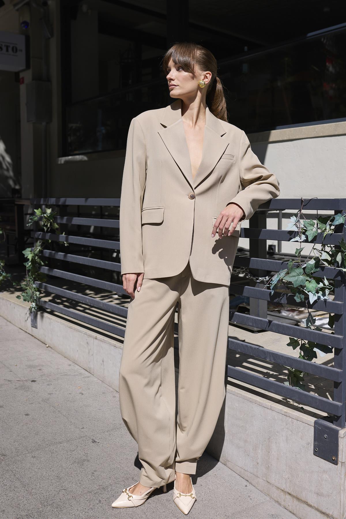 9615 POLİVİSKON CEKET CAMEL