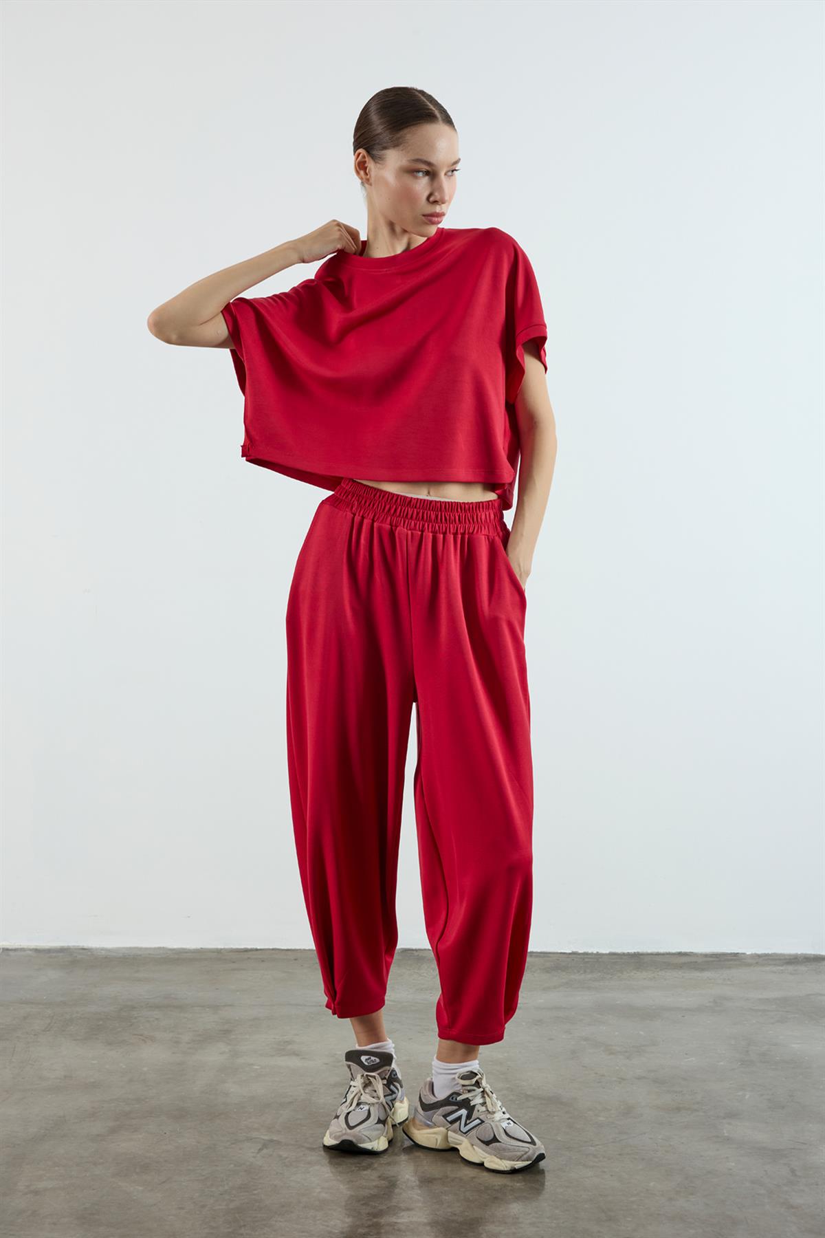 50986 TİŞÖRT PANTOLON TAKIM KIRMIZI