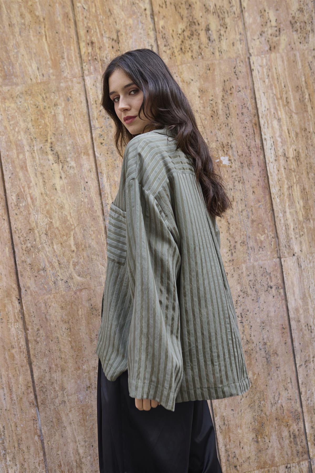 4998 OVERSIZE GÖMLEK HAKİ