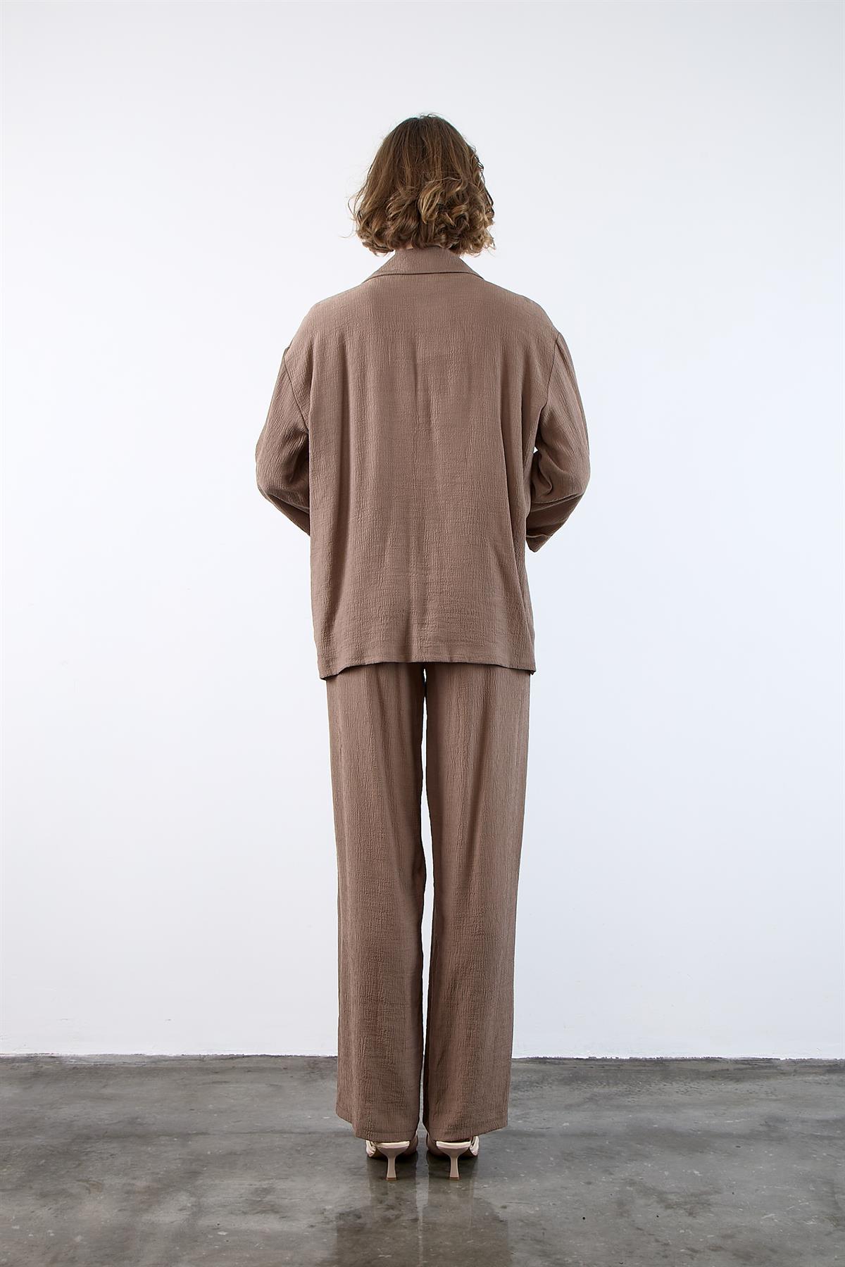 51107 CEKET PANTOLON TAKIM VİZON