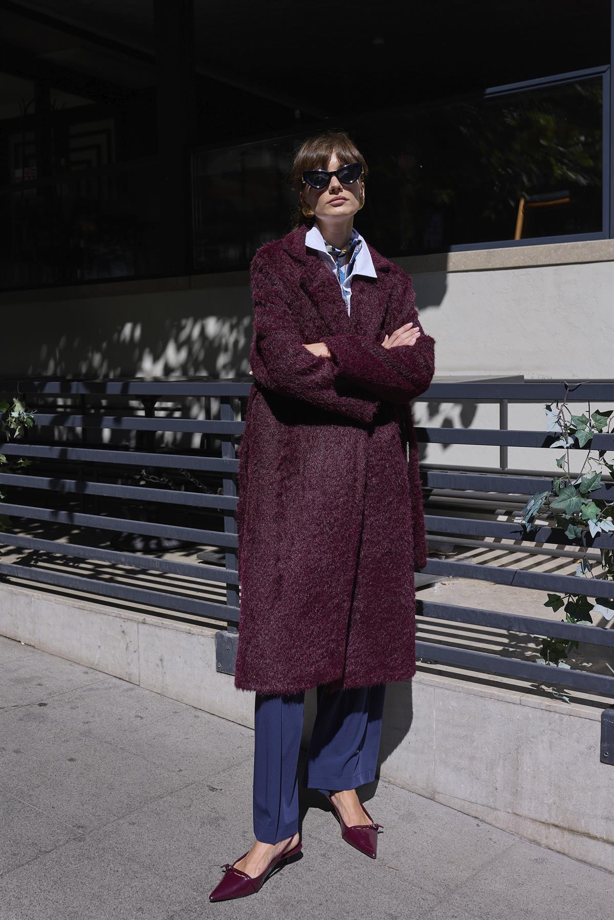 9603 OVERSIZE KÜRK BORDO