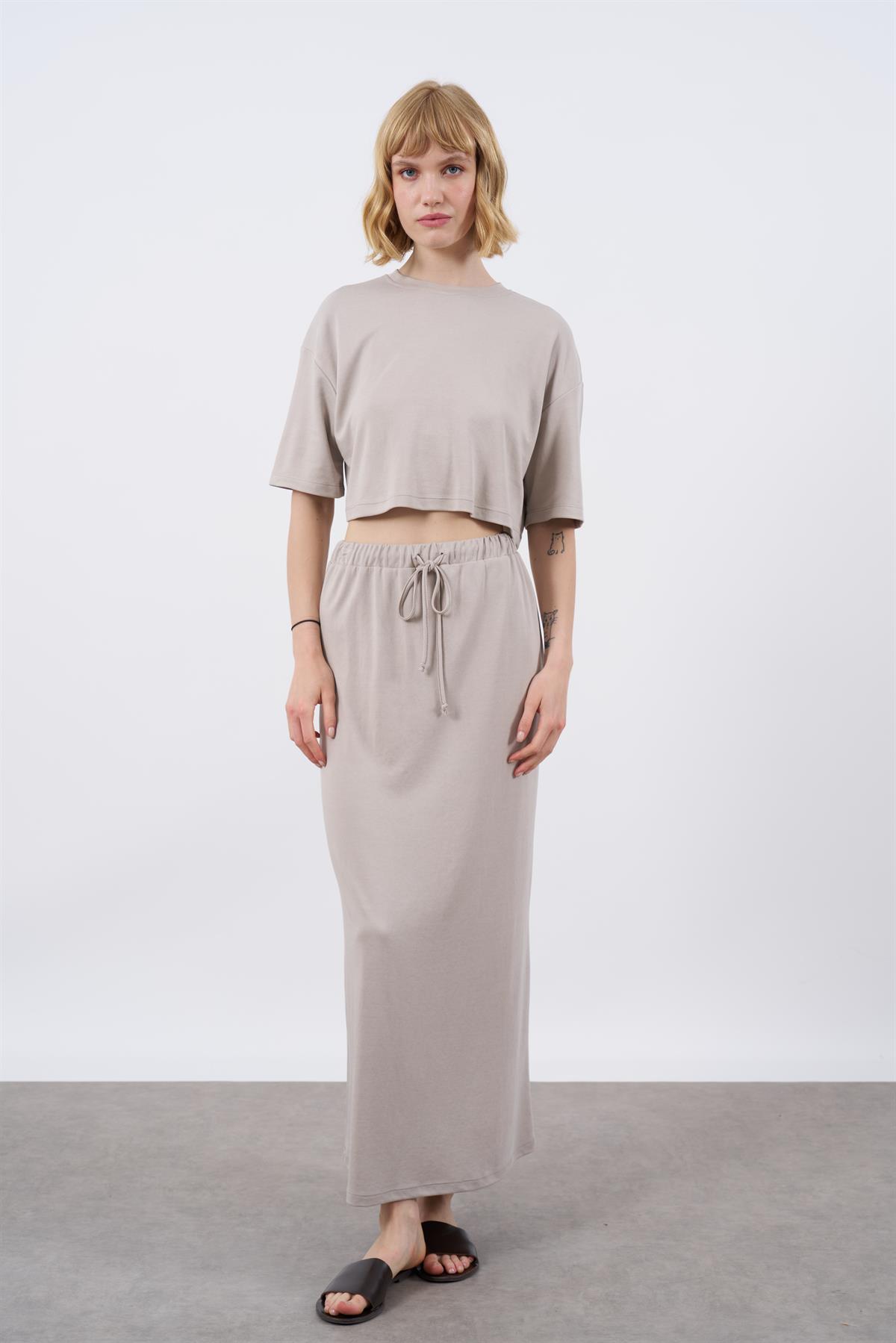 51021 TİŞORT ETEK TAKIM TAŞ