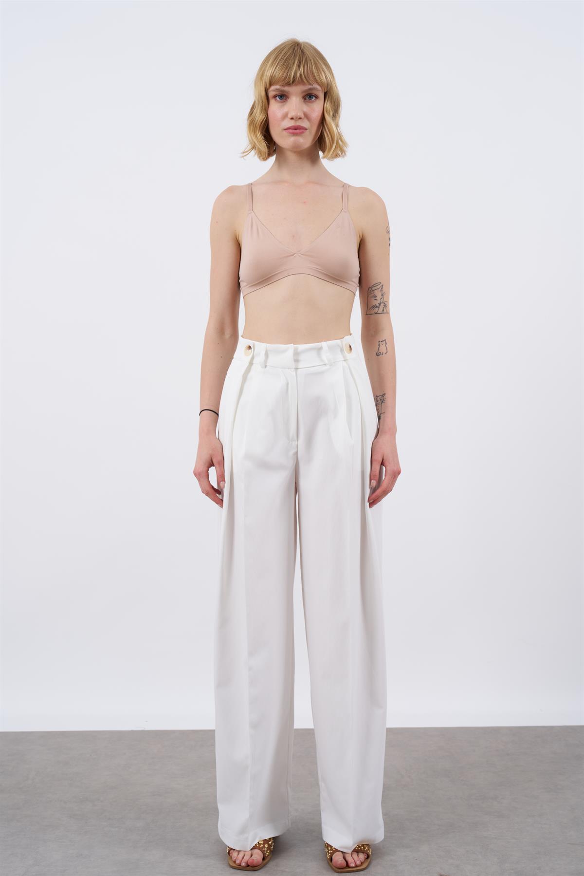 50920 POLİVİSKON PANTOLON BEYAZ