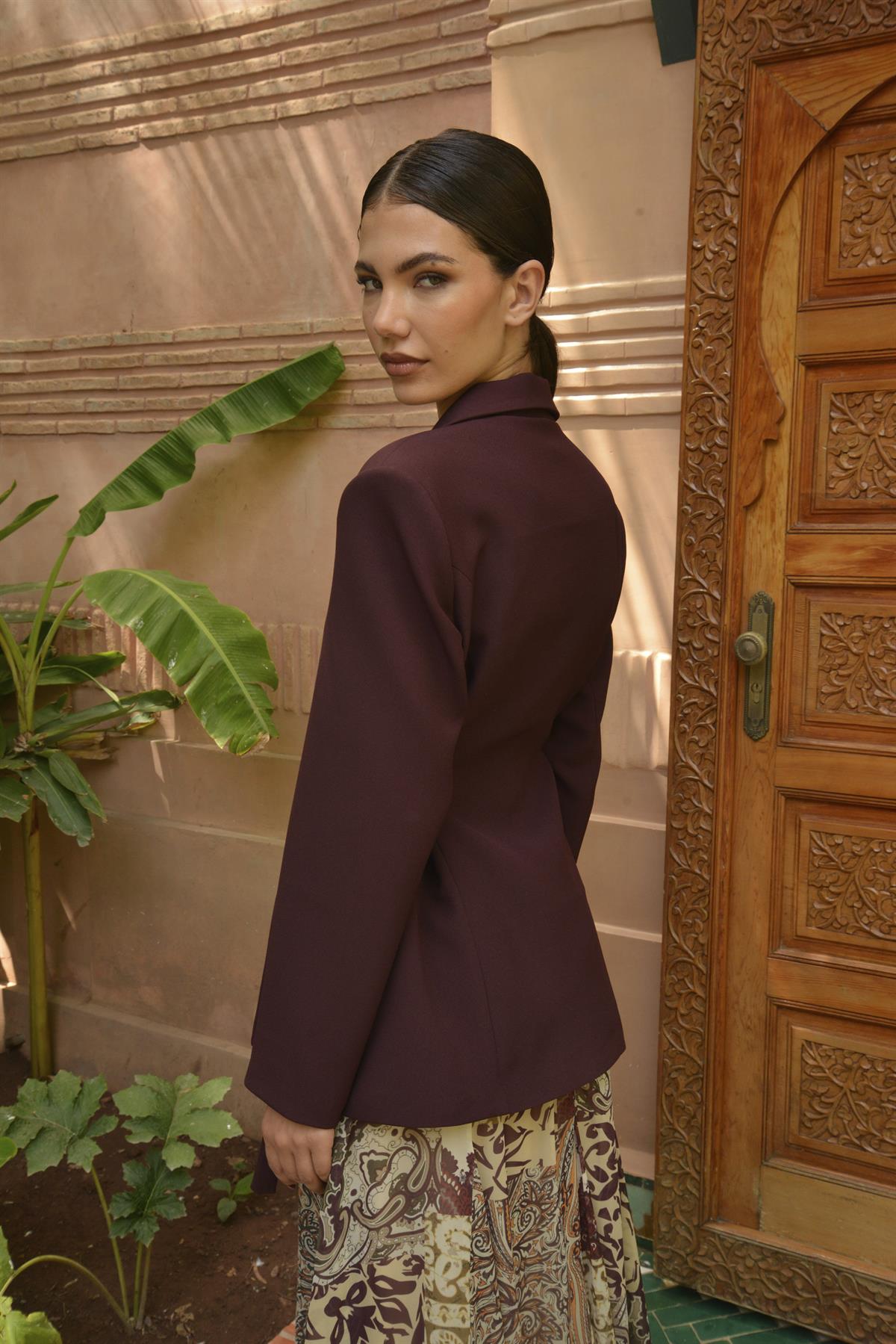 9591 YANDAN BAĞLAMALI CEKET MÜRDÜM