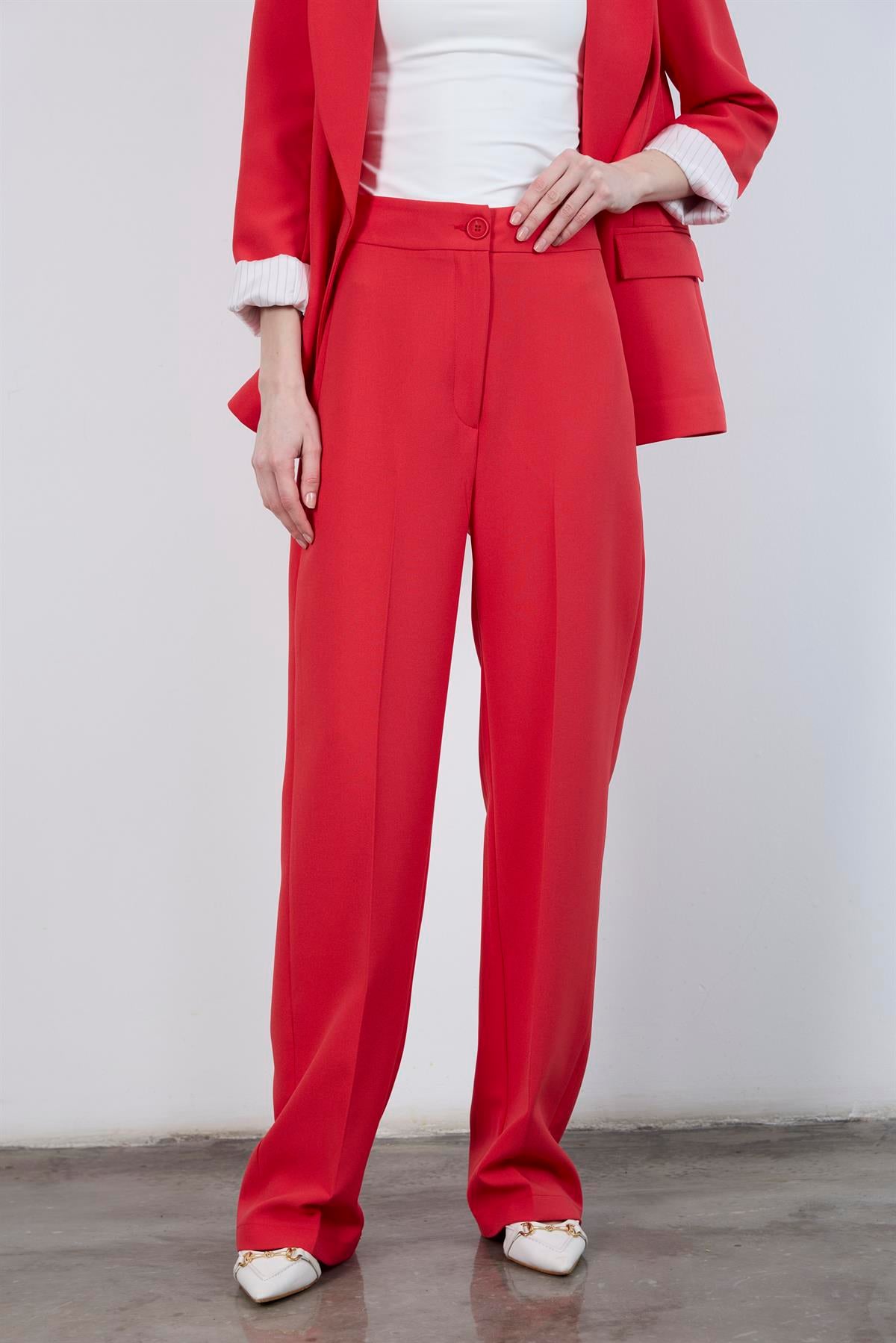 50714 PALAZZO PAÇA PANTOLON KIRMIZI