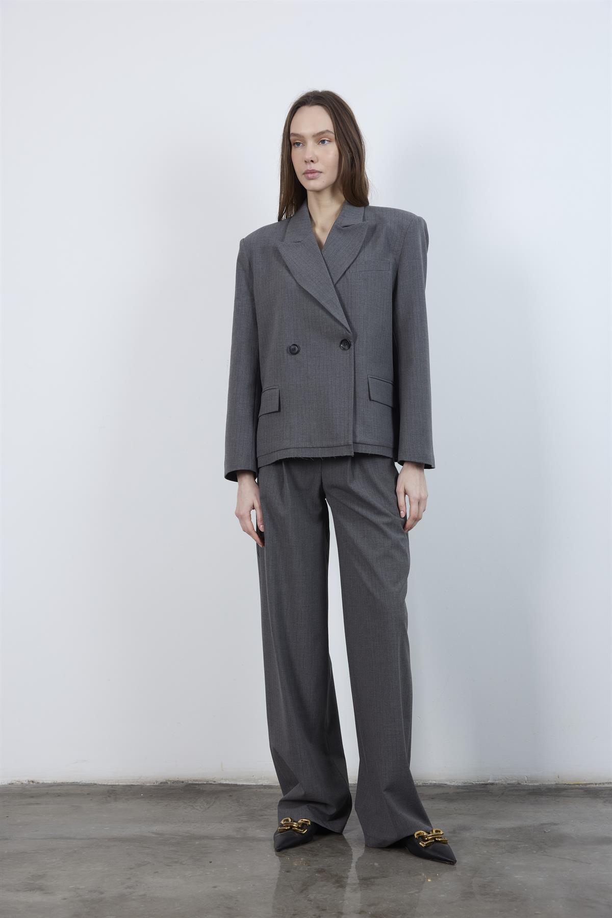 9519 POLİVİSKON CEKET PANTOLON TAKIM ANTRASİT