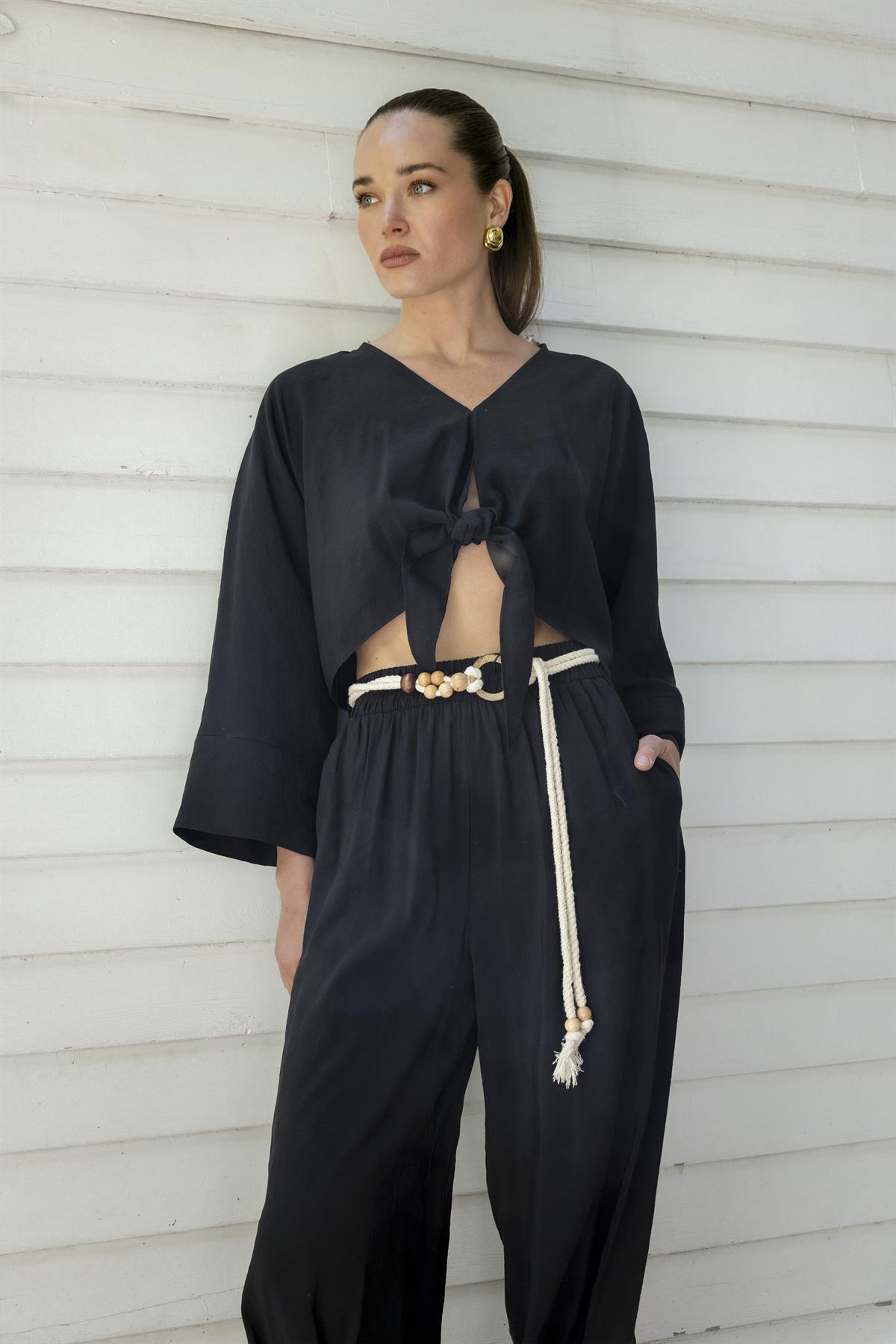 51140 ÖNDEN BAĞLAMALI TAKIM SİYAH