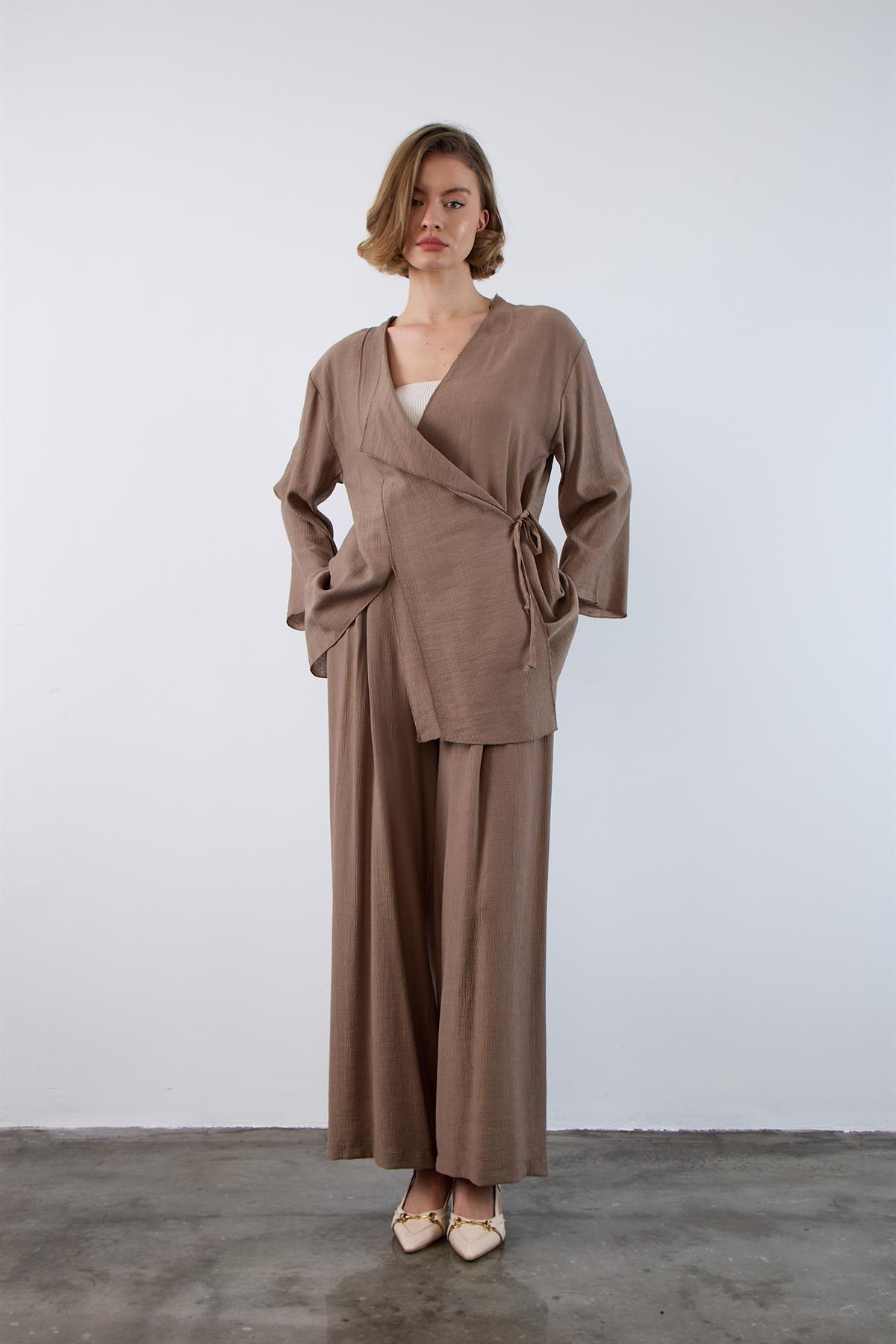 51109 KİMONO TAKIM VİZON