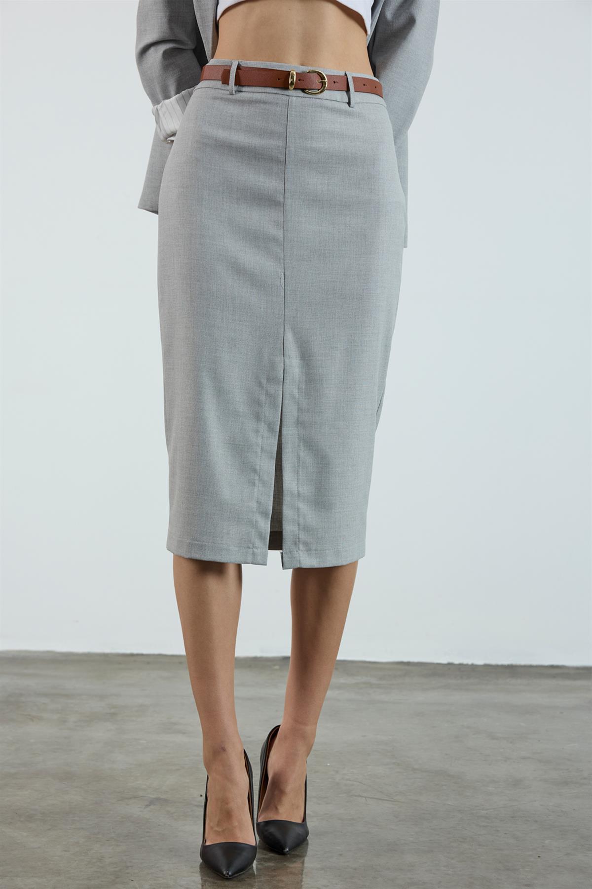 3261 POLİVİSKON ETEK GRİ