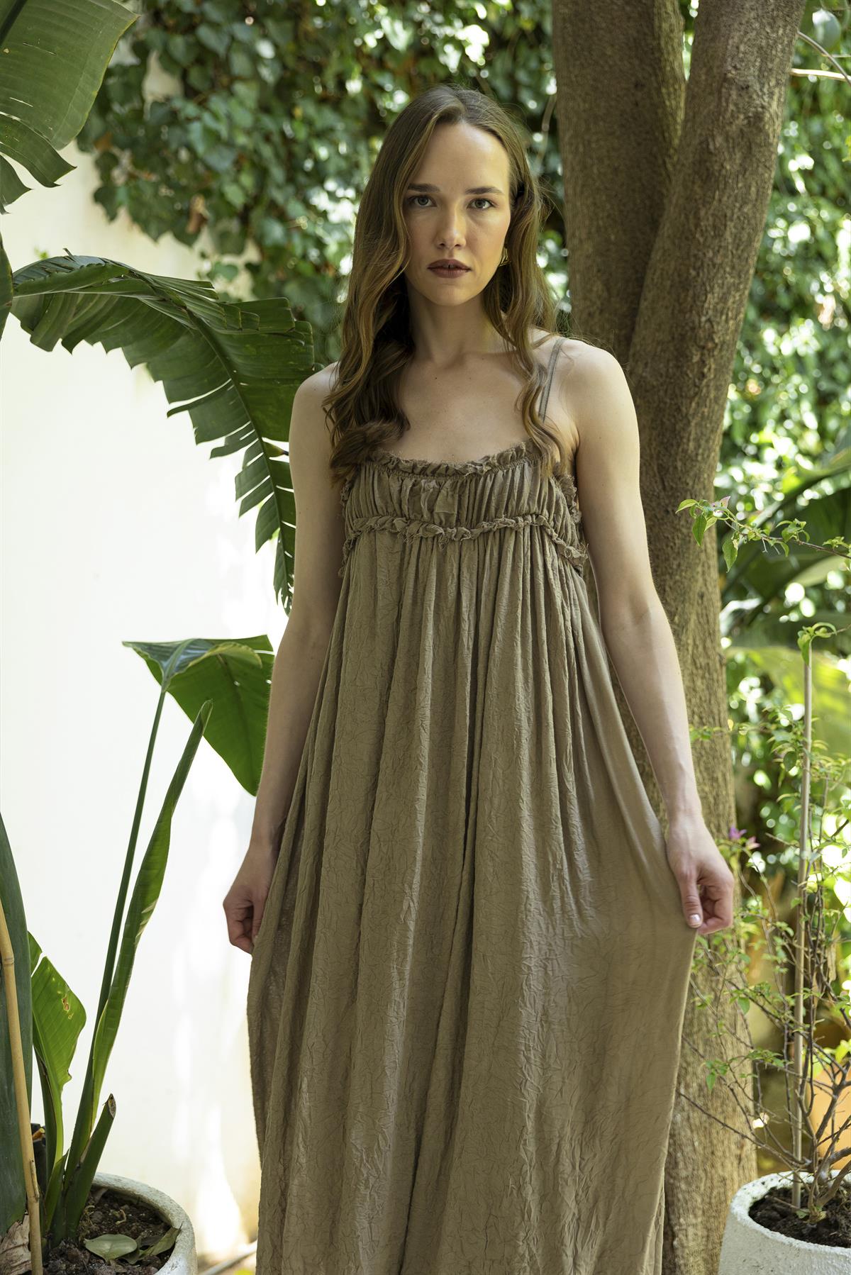 3317 İP ASKILI ELBİSE VİZON