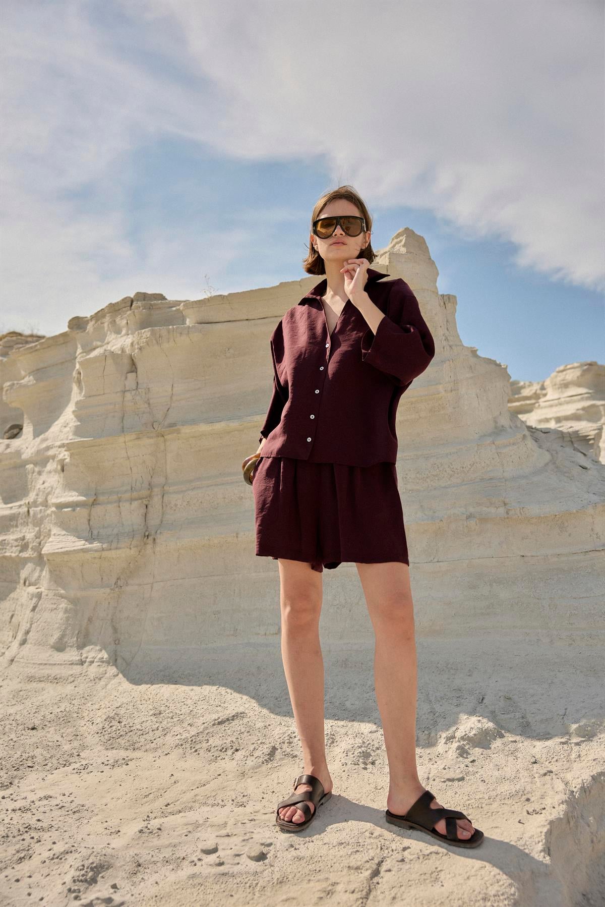 51161 GÖMLEK ŞORT TAKIM MÜRDÜM