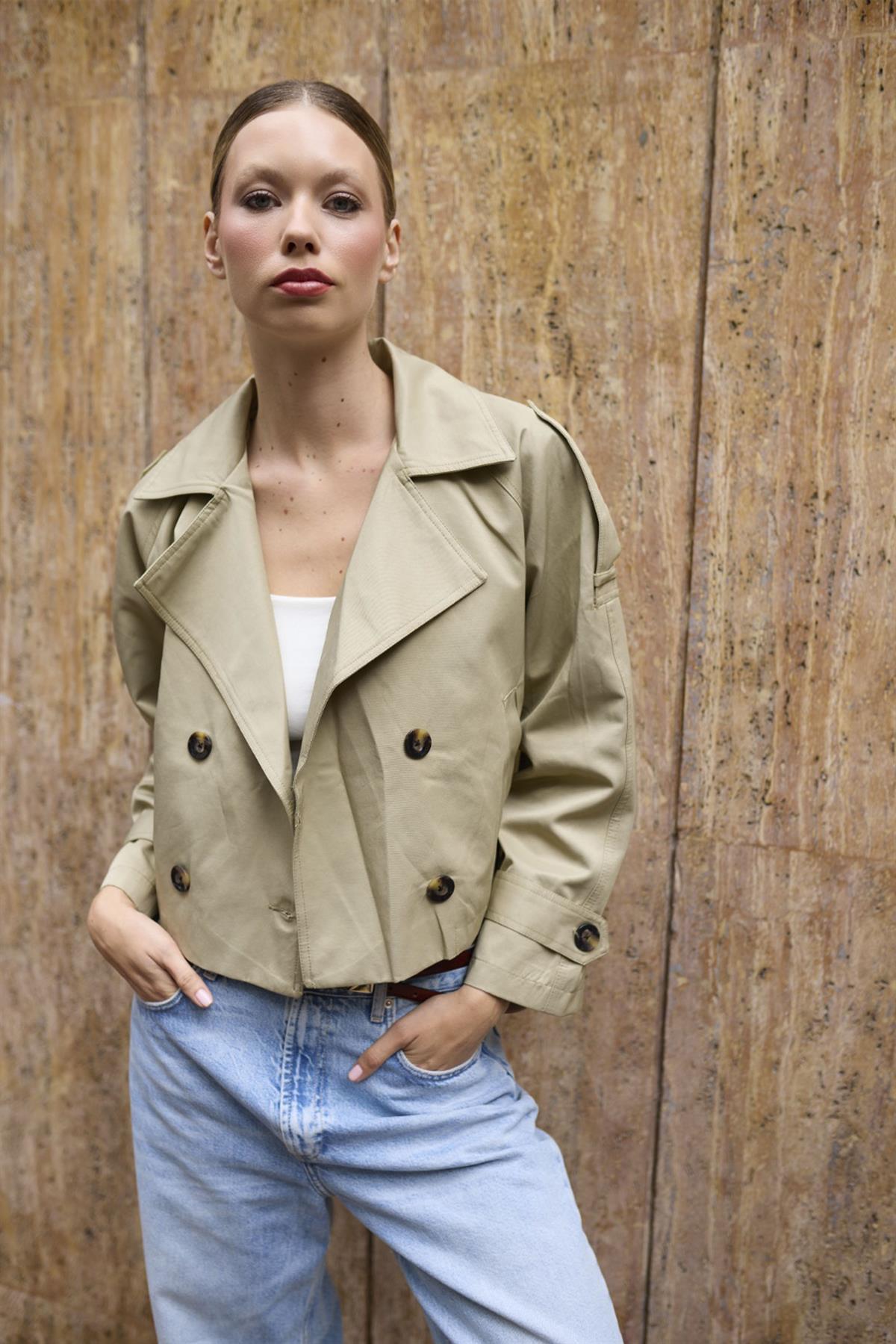 9629 KISA TRENÇ ADAÇAYI YEŞİL