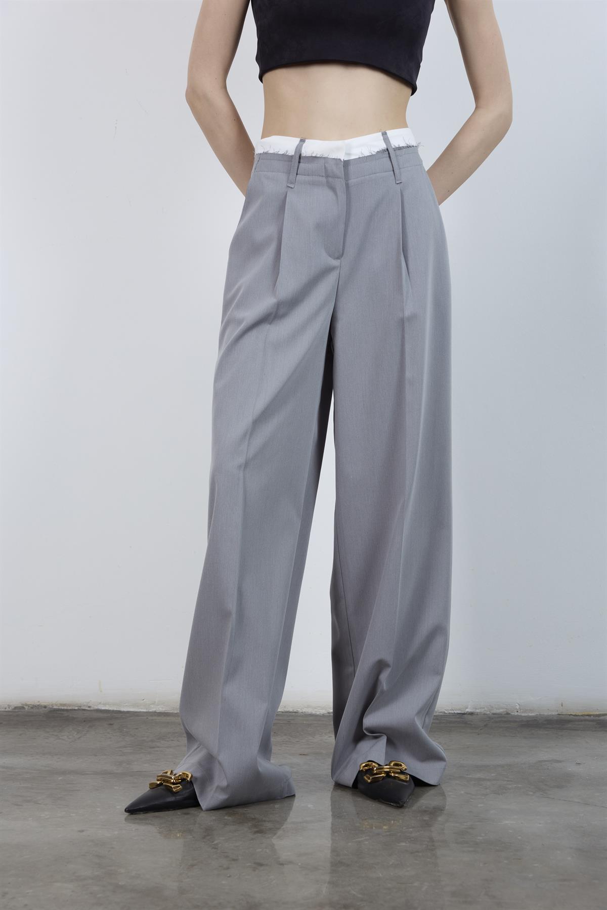 50949 POLİVİSKON PANTOLON GRİ