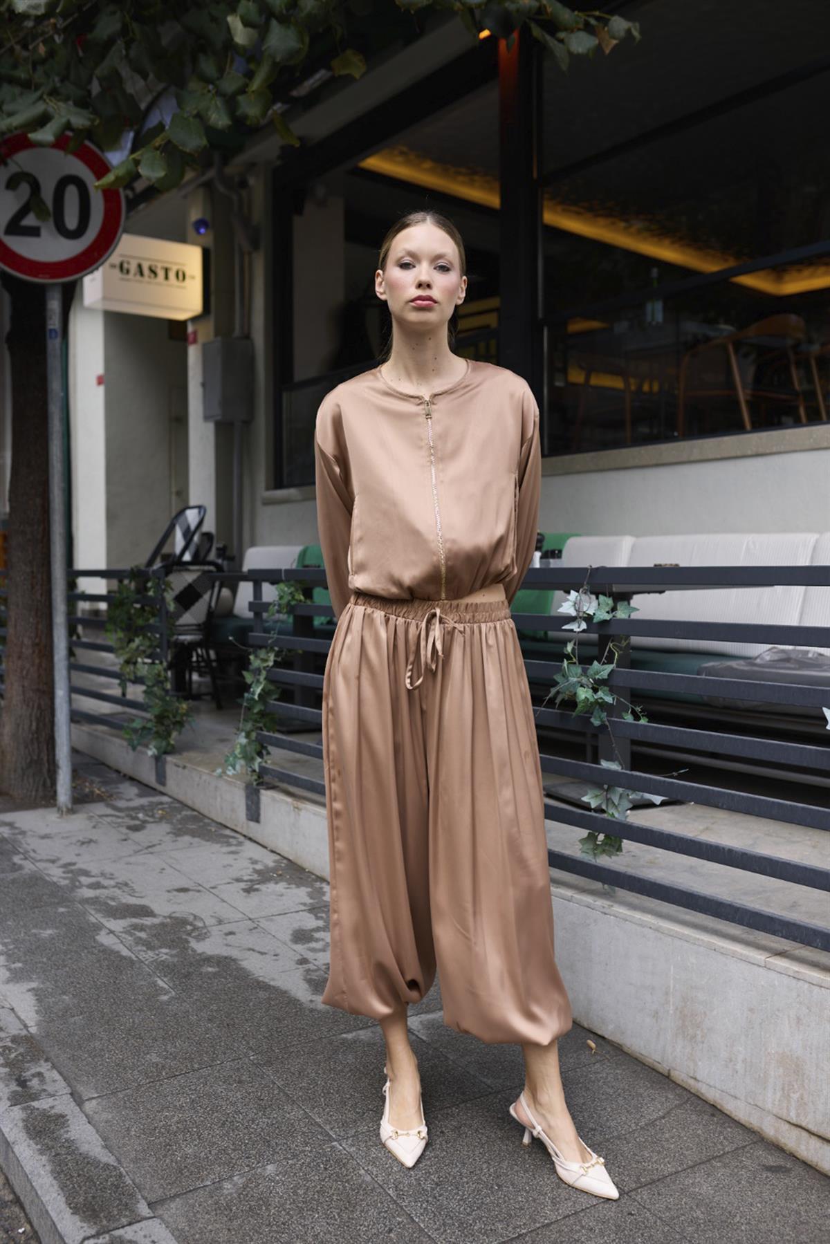 9631 BAMBER PANTOLON TAKIM CAMEL