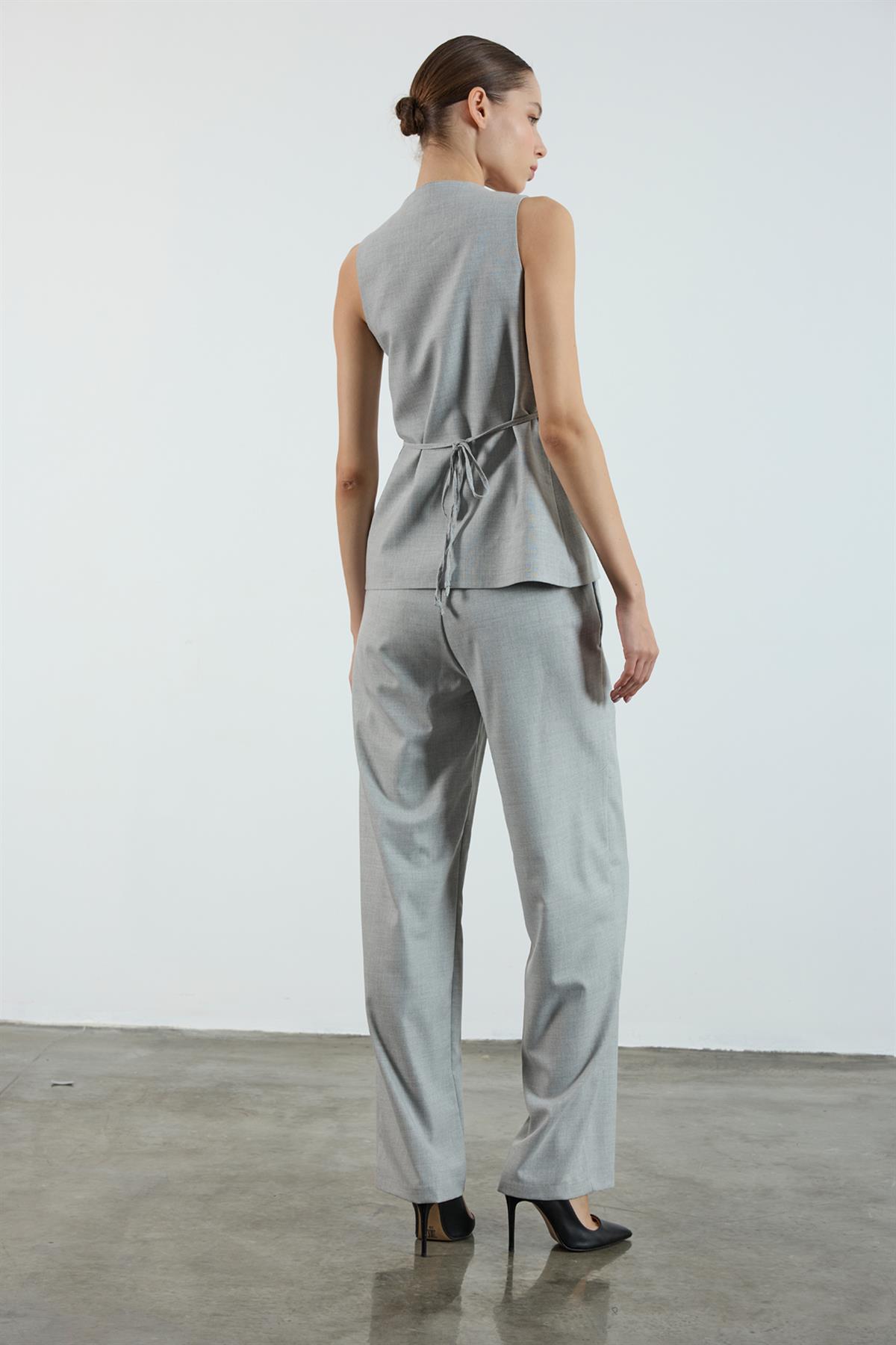 51102 YELEKLİ TAKIM GRİ