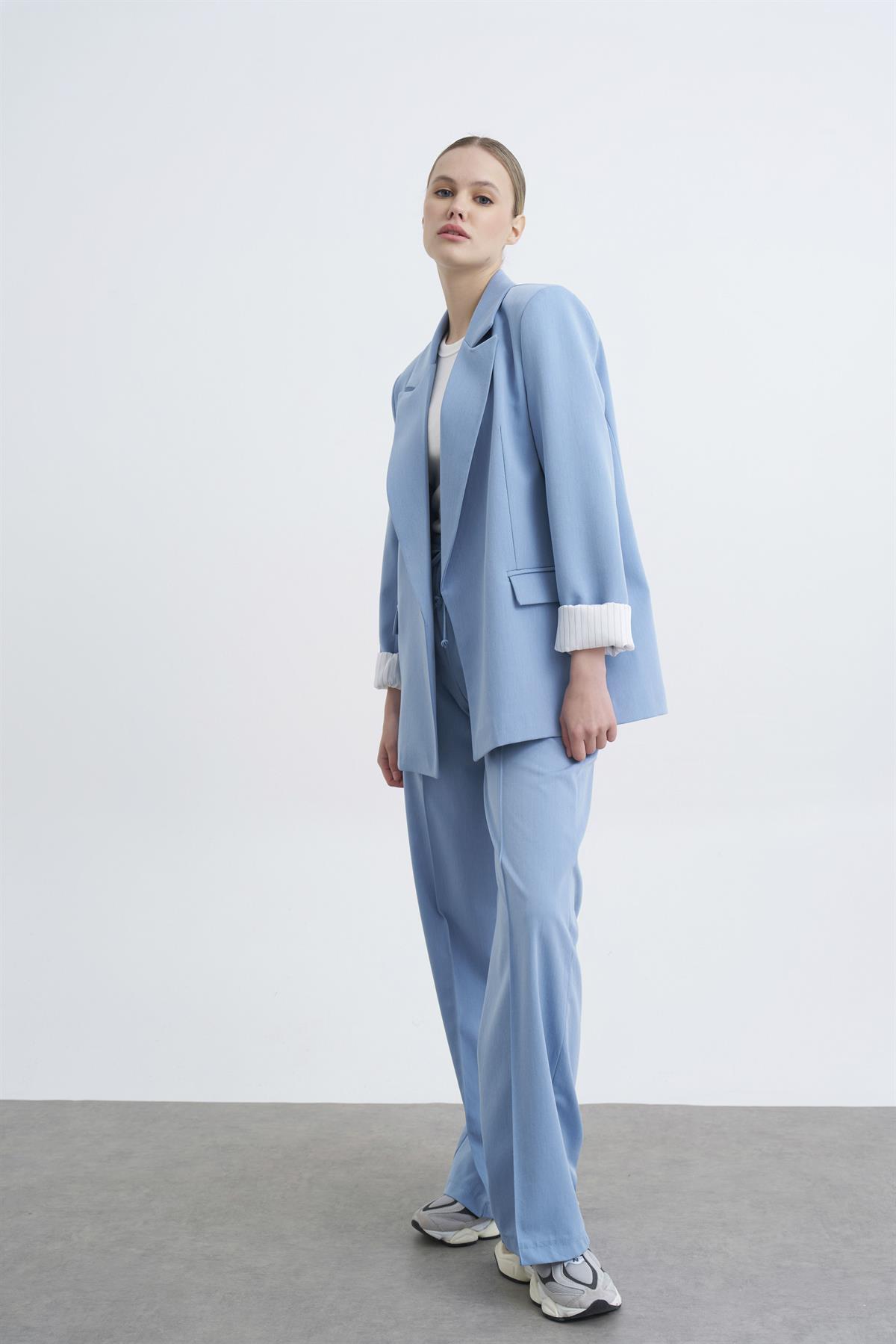 9300 POLİVİSKON CEKET AÇIK MAVİ