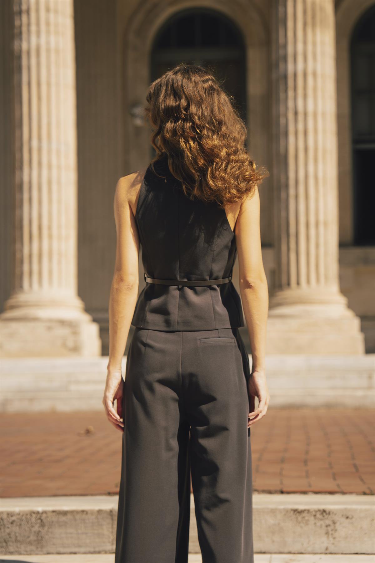 9600 YELEK PANTOLON TAKIM KOYU KAHVE