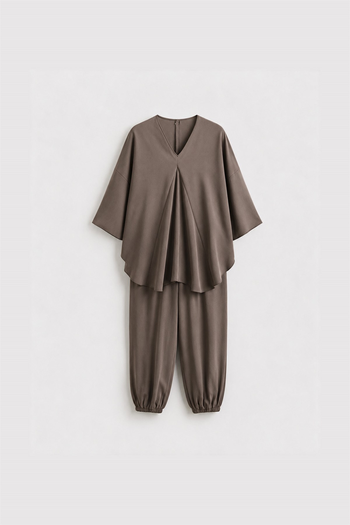 51337 BLUZ PANTOLON TAKIM KAHVE